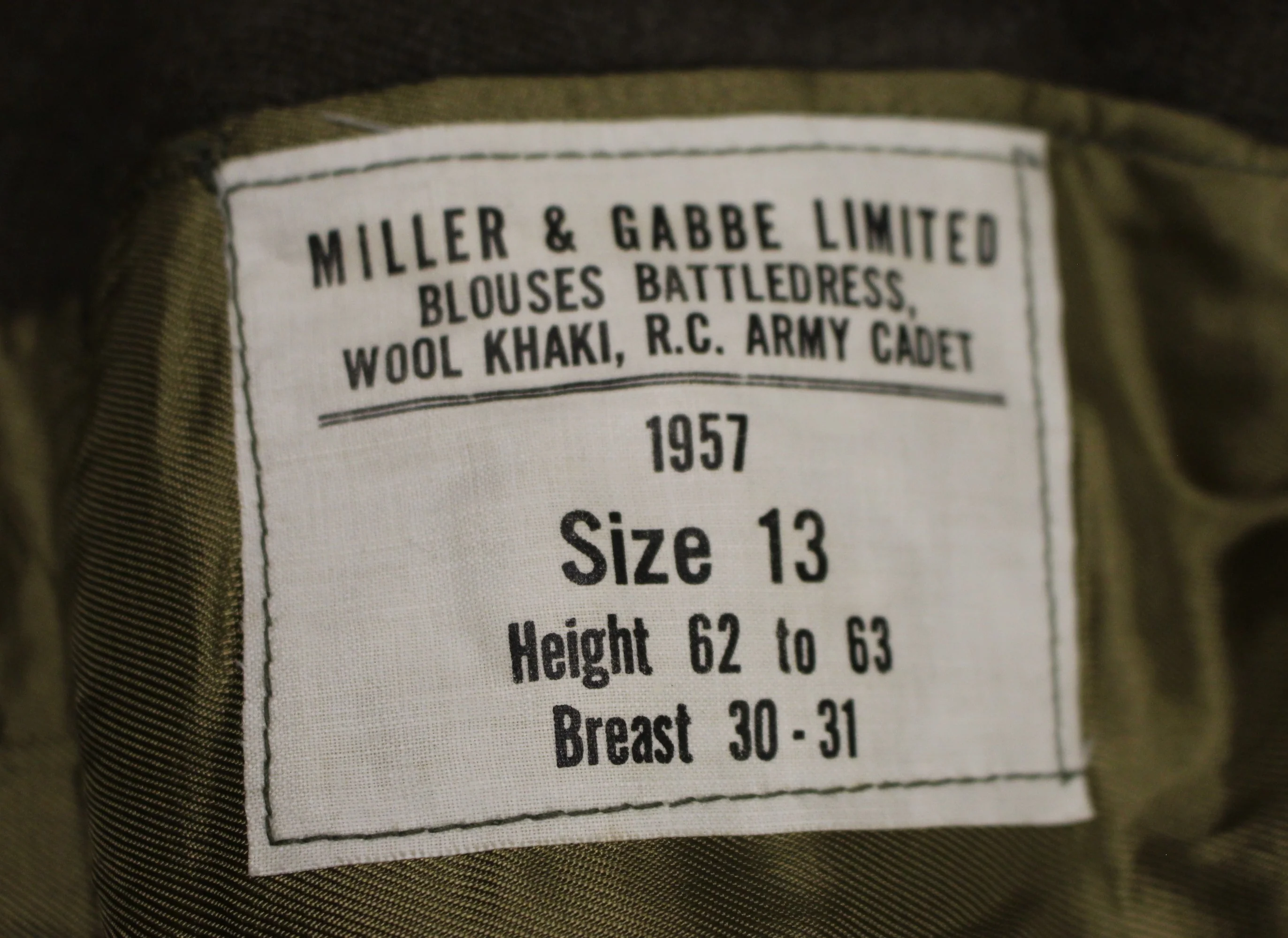 1950's Royal Canadian Army Cadet Battledress Jackets - Choose Size - Used - Image 6