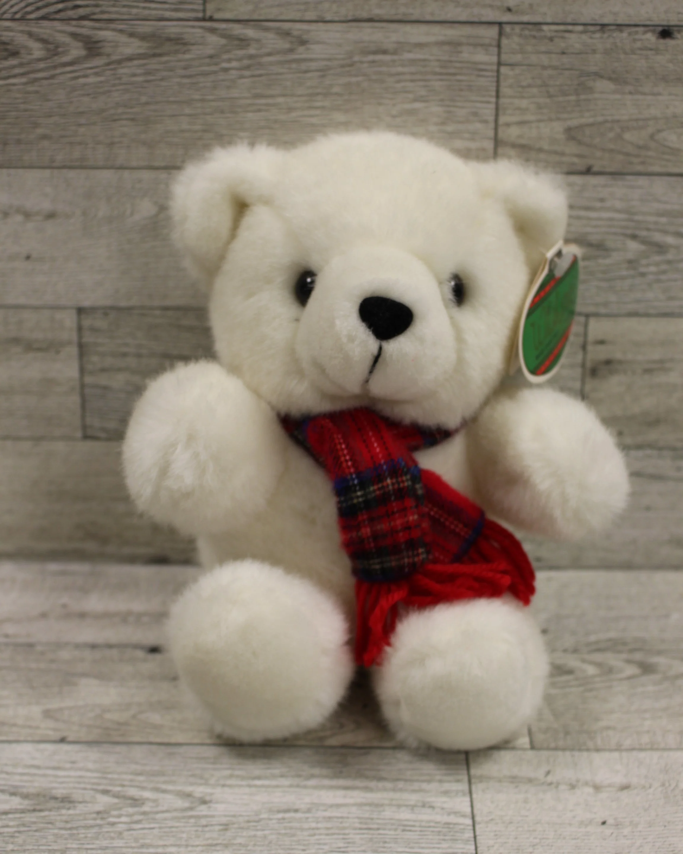 1997 Wishpets Christmas White Chocolate Bear - #12005 - 8" tall - New