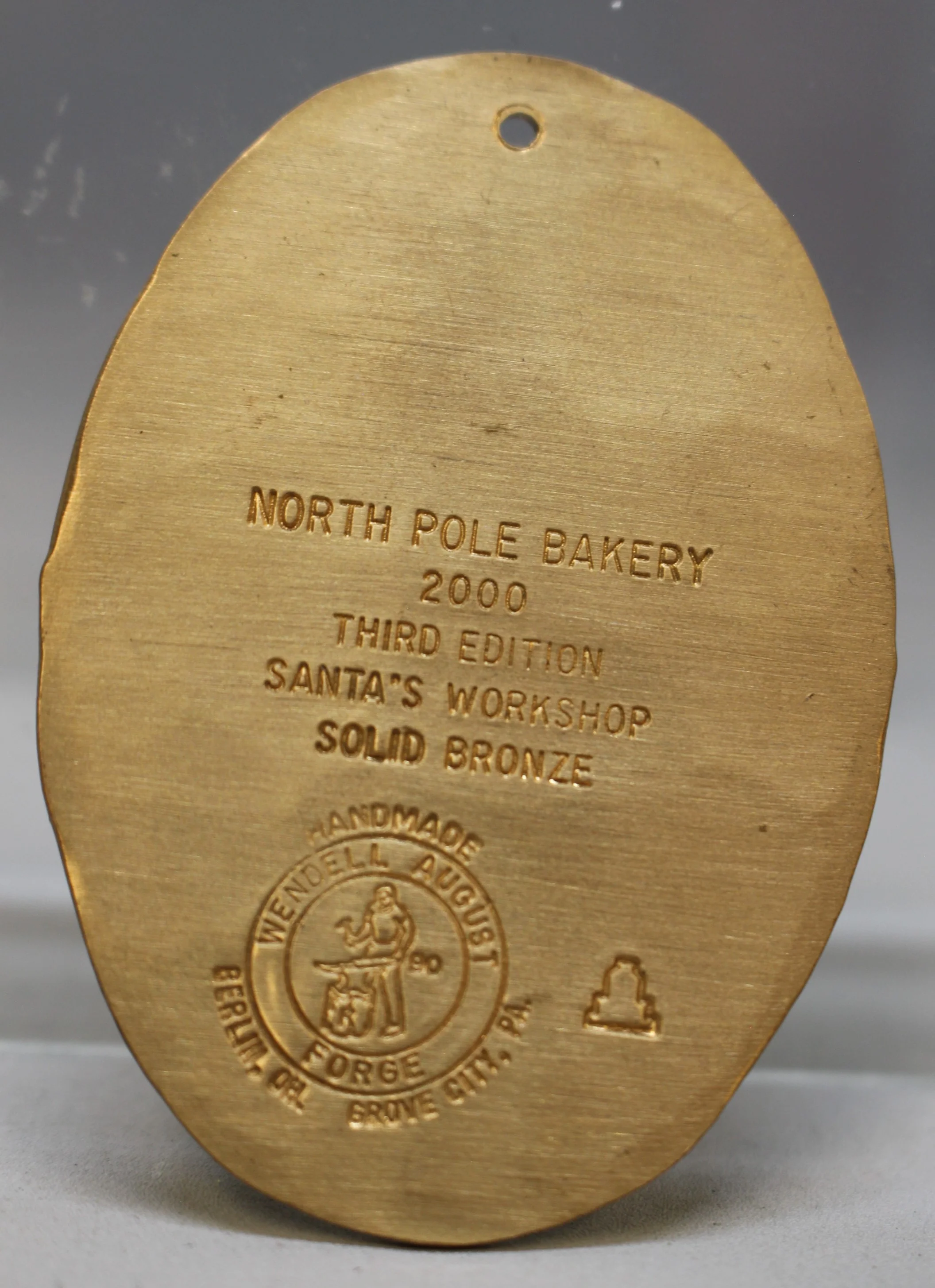 2000 North Pole Bakery 3rd Edition - Santa's Workshop - Solid Bronze - Wendell - Image 2