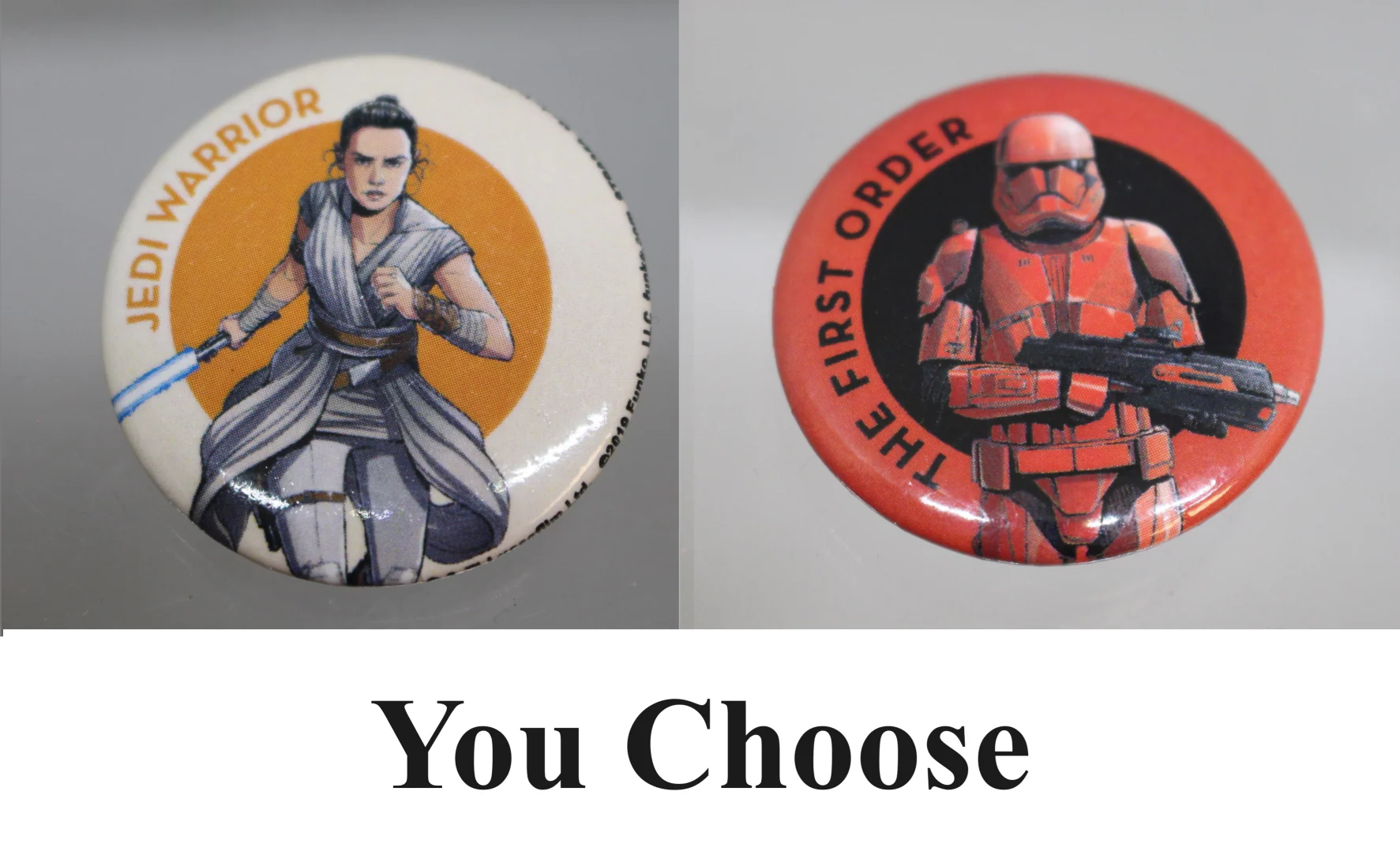 2019 Disney Funko Star Wars Button - Jedi Warrior The First Order - You Choose