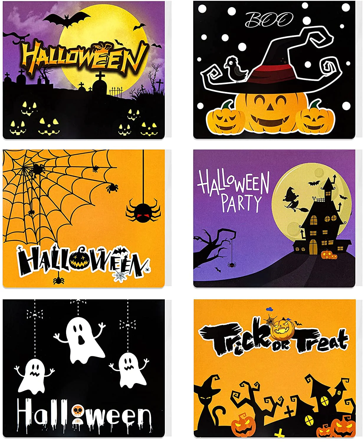 24 Pcs Halloween Greeting Cards with Envelopes and Halloween Stickers - New - Image 2