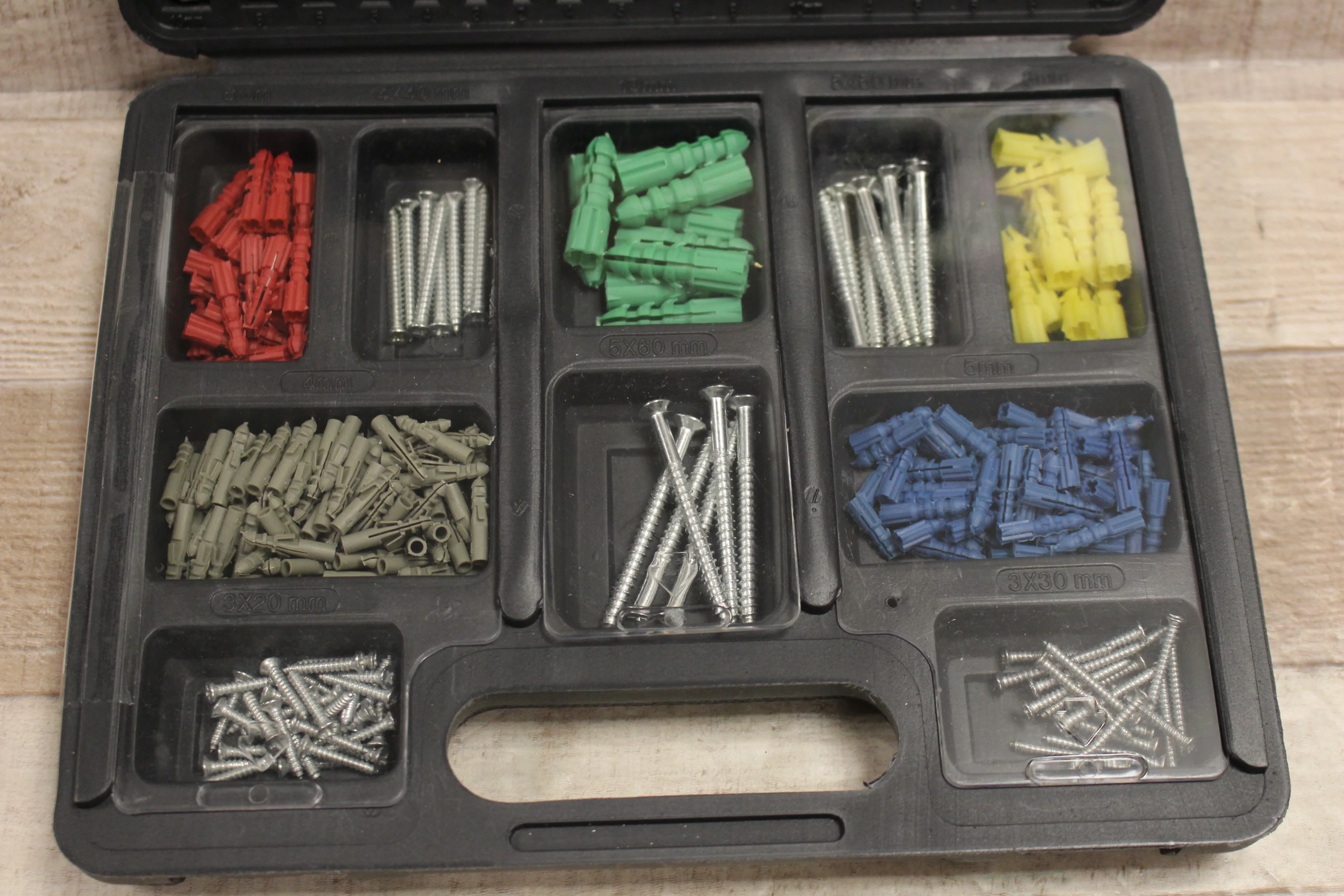 300 PC Drill Bits, Masonry Drills, Boring Bits, Screws, & Wall Anchors Plugs Kit - Image 3
