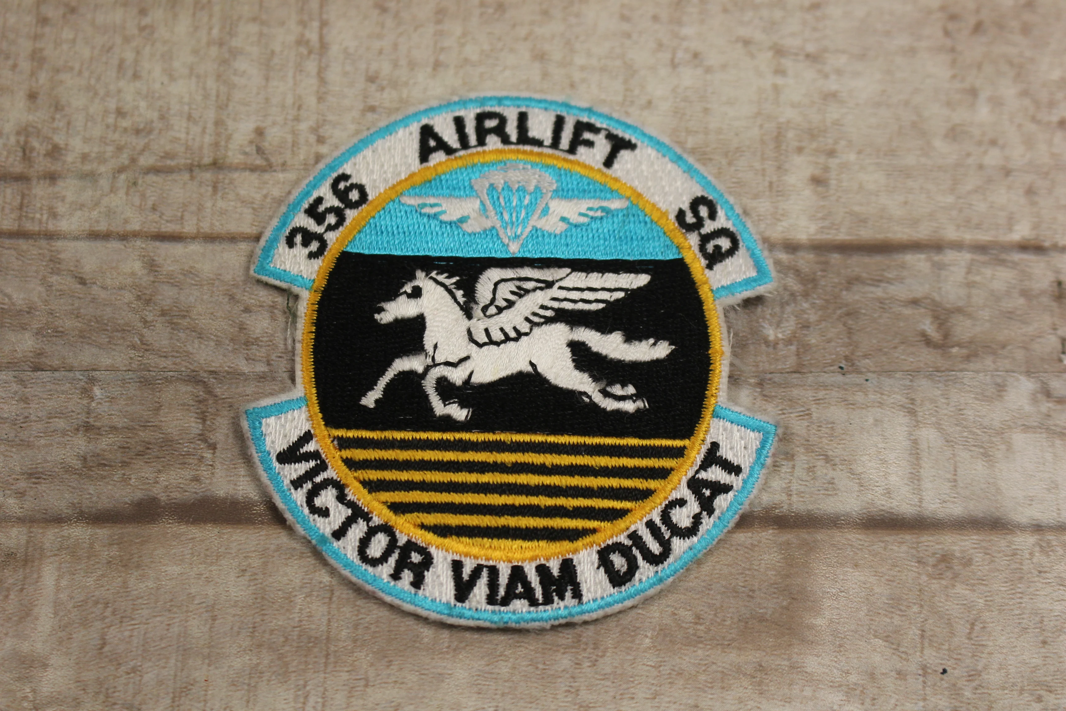 356th Airlift Squadron Victor Viam Ducat Sew On Patch -Used