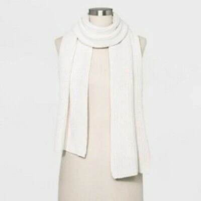 A New Day Women's Shaker Stitch Knit Scarf - Sour Cream - New