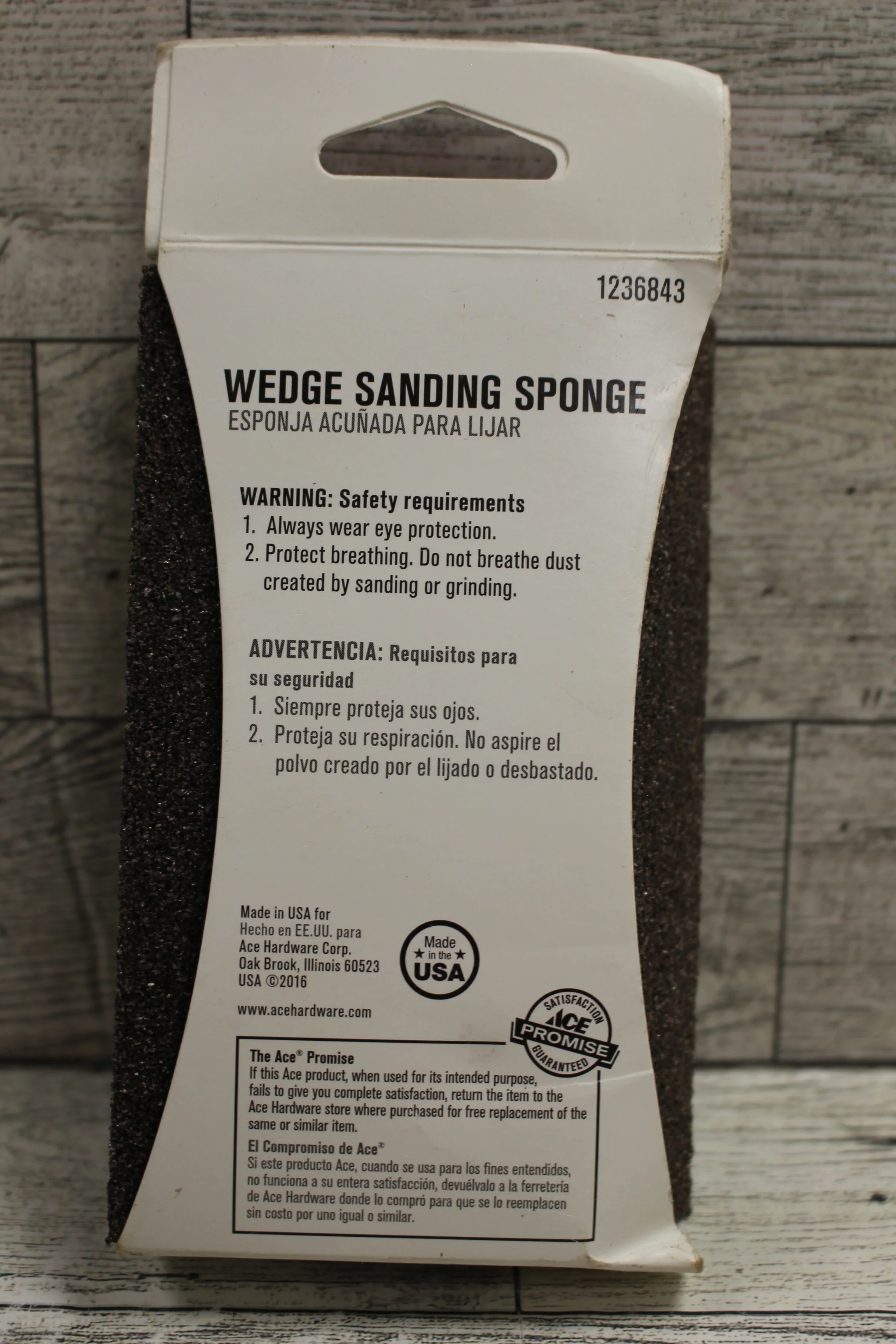 ACE Wedge Sanding Sponge - Course Grit - 3" x 5" x 1" - NEW - Image 2