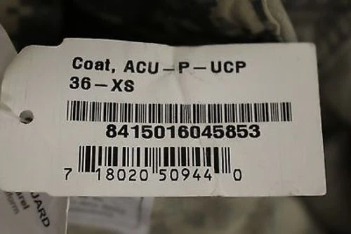 ACU Army Combat Coat, Size: 36-X Short, NSN:8415-01-604-5853, New - Image 6