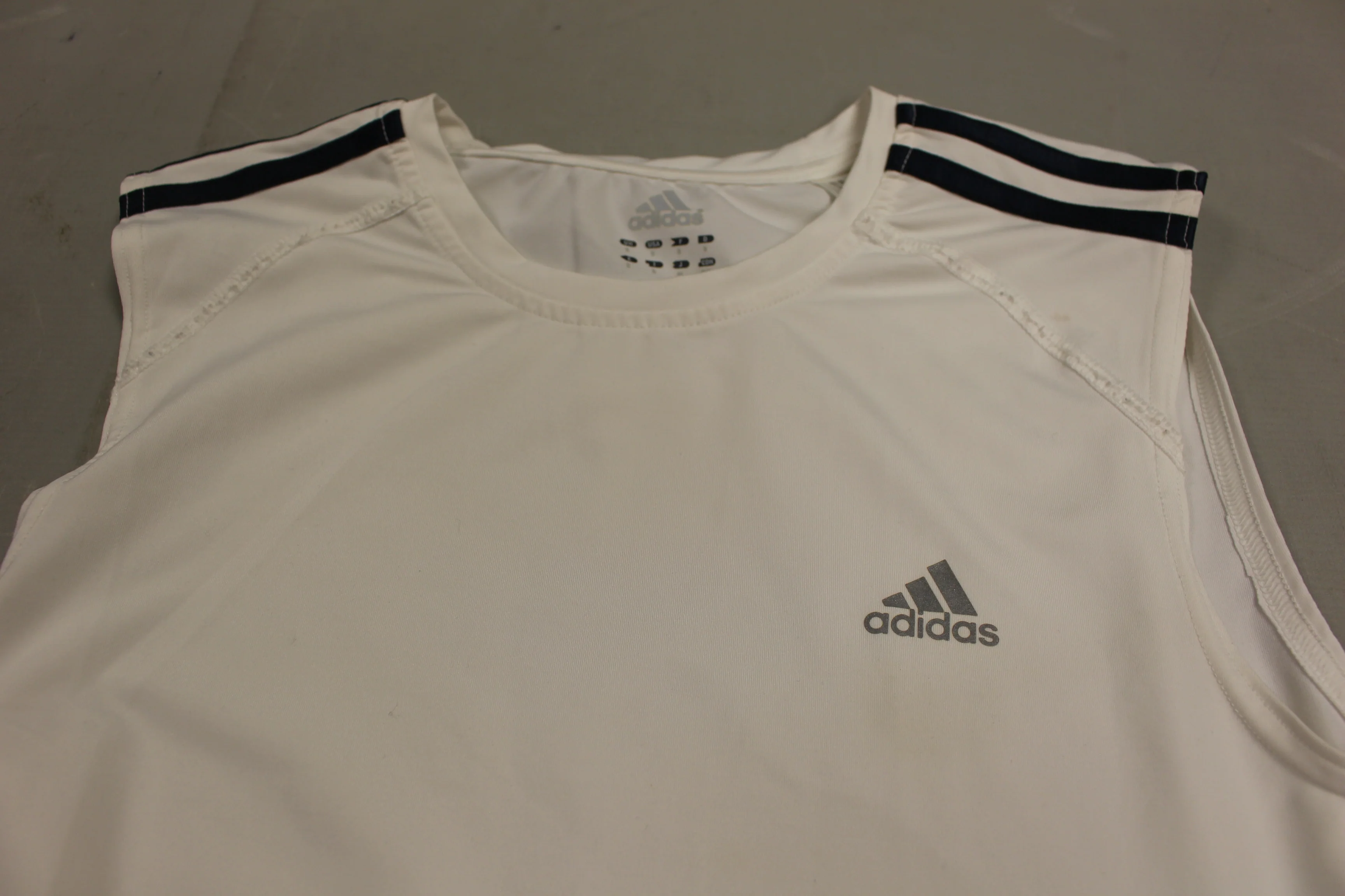 Adidas Climalite Sleeveless T-Shirt - Small - White - Used - Image 3