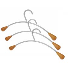 Alba Wall Costumer Hangers Set - Metal & Wood - ABAPMCIN6 - Set of 3 - Used
