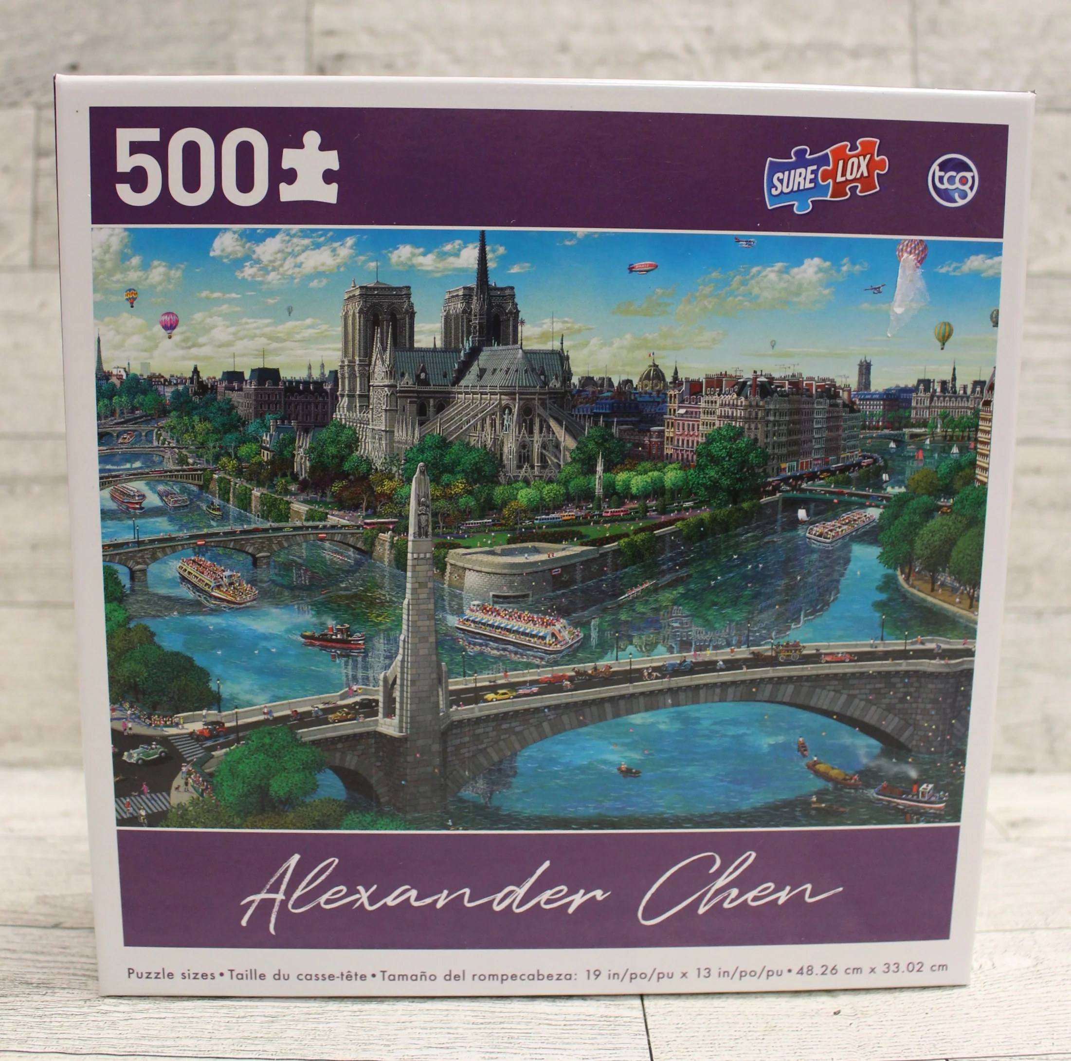 Alexander Chen Notre Dame 500 Piece Jigsaw Puzzle by Surelox - 19"x13" - New