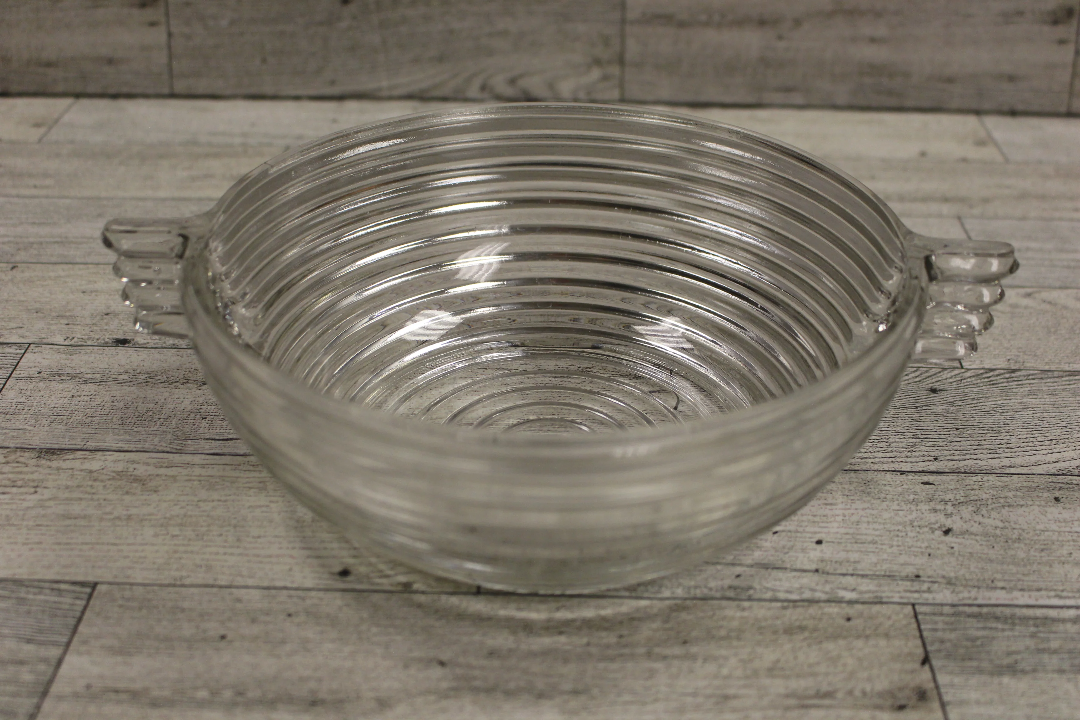 Anchor Hocking Clear Glass Manhattan 9" Fruit Bowl - Used