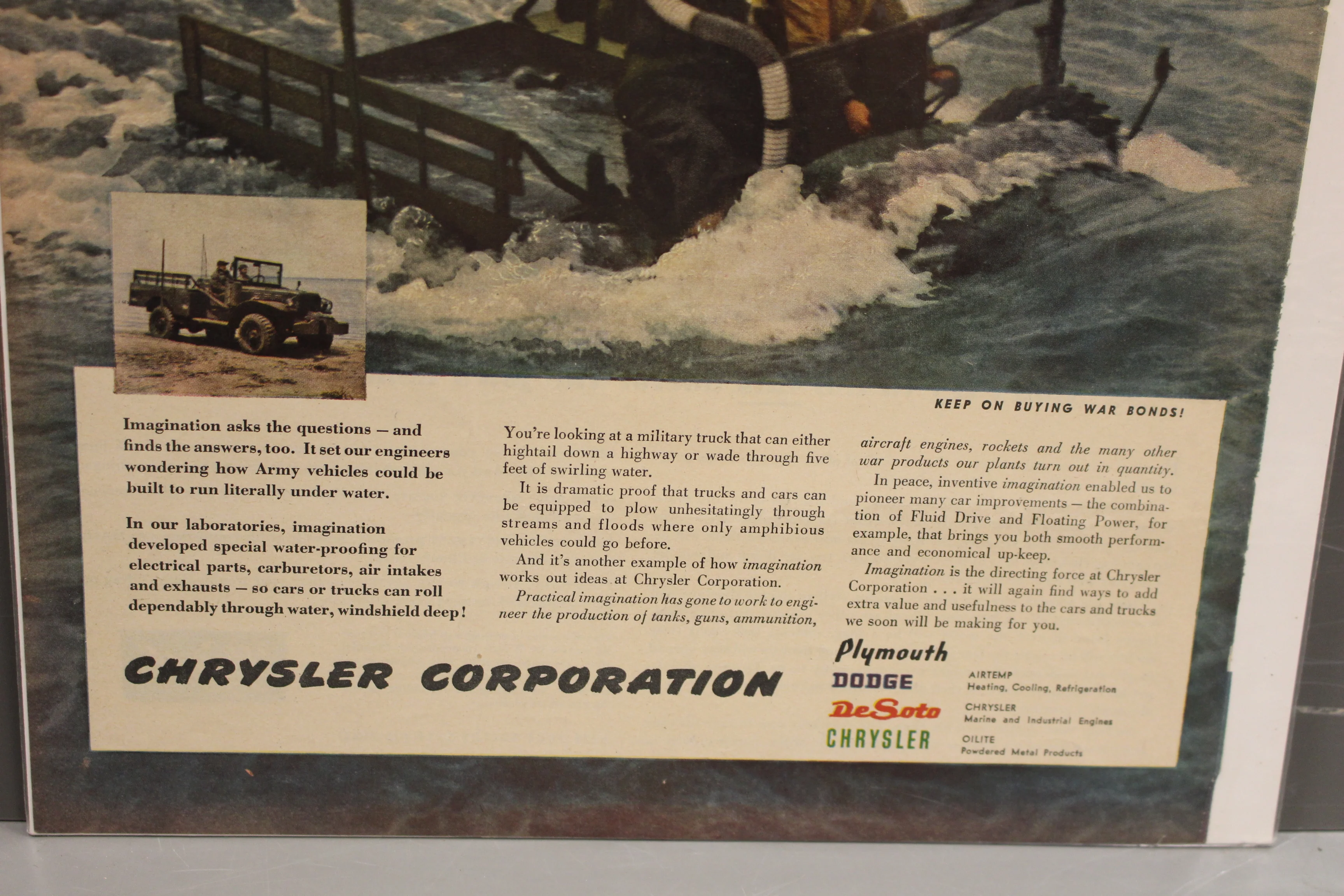Army Imagination and Performance Chrysler Corp War Magazine Memorabilia - Image 3