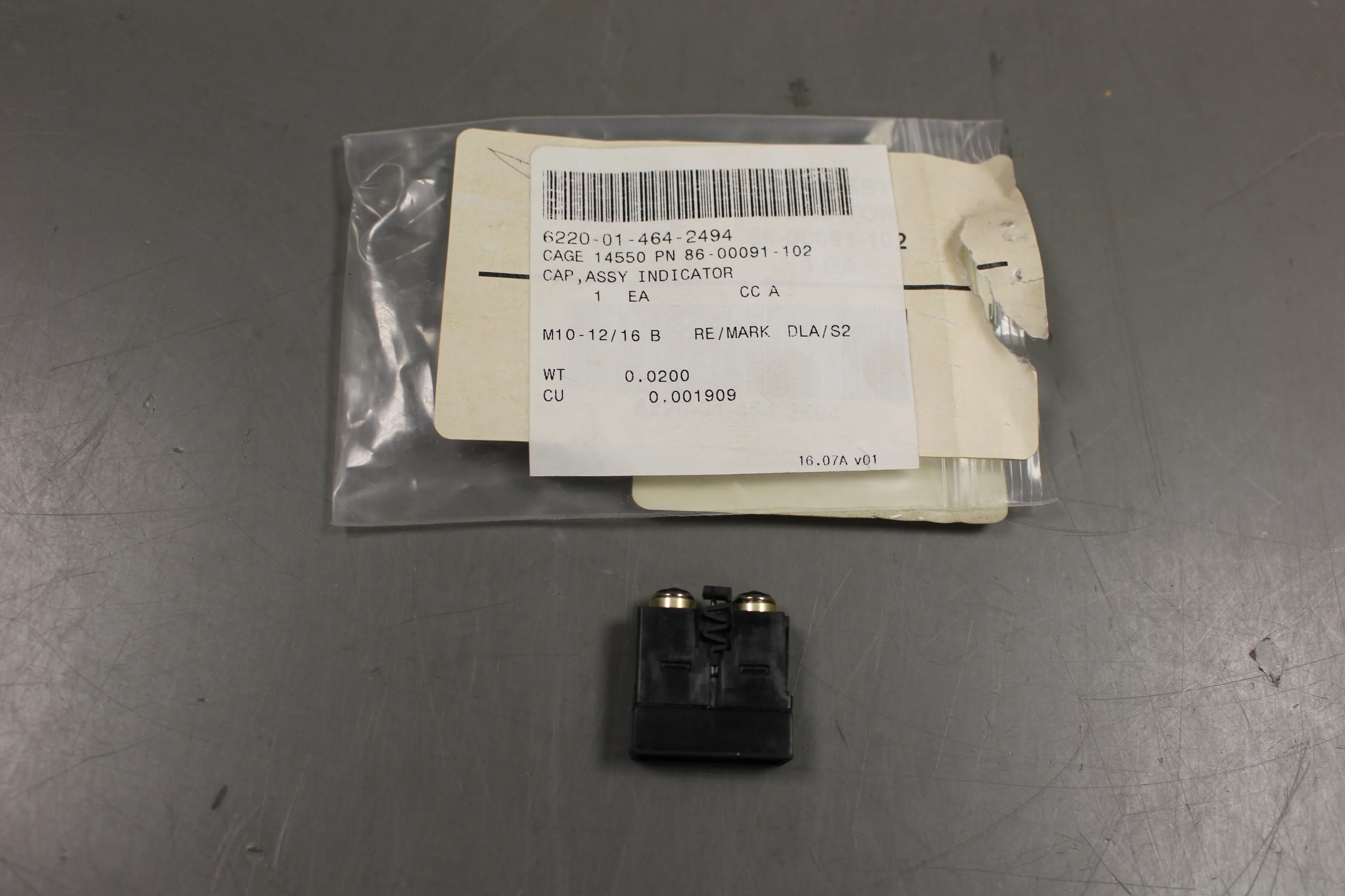 Assembly Indicator Cap, 6220-01-464-2494, P/N 860091-102, New!