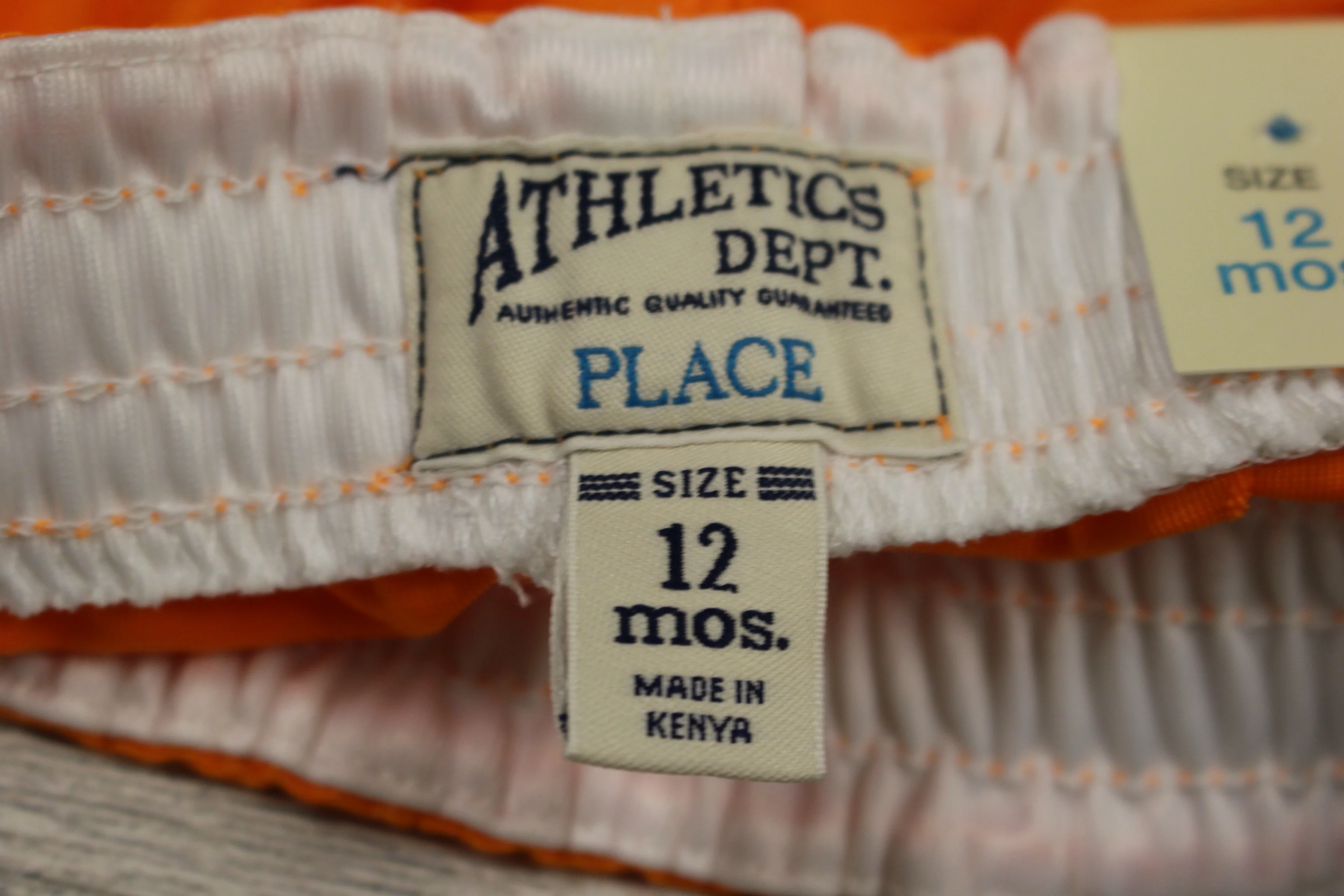 Athletics Dept Place Orange Basketball Shorts - 12 Months - New - Image 3