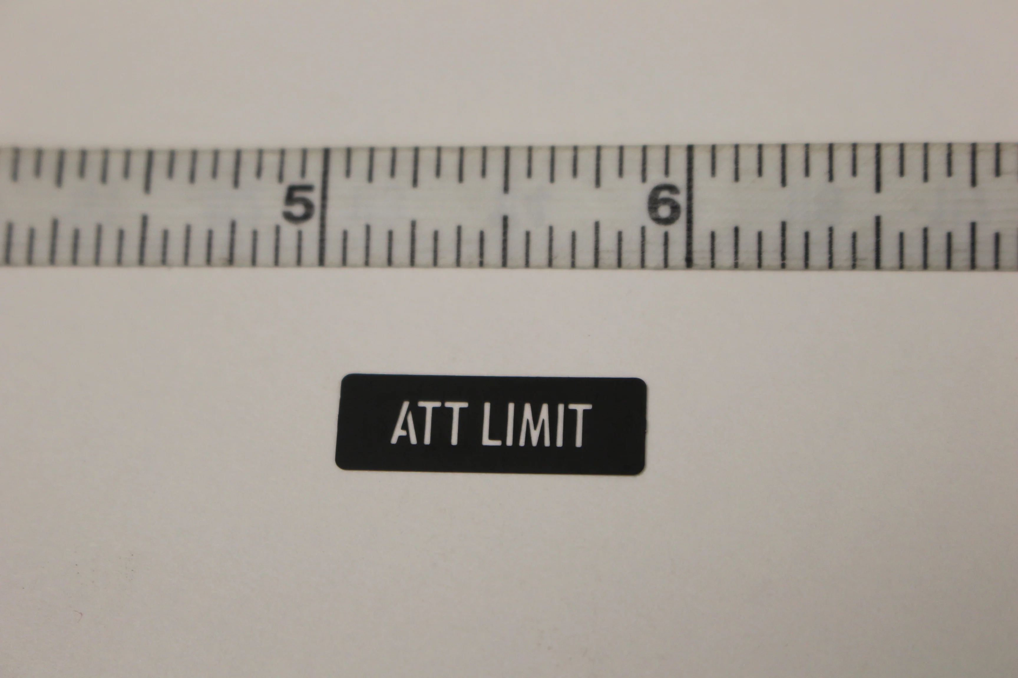 ATT LIMIT Legend Plate Identification Marker, 7690-01-518-1874, New