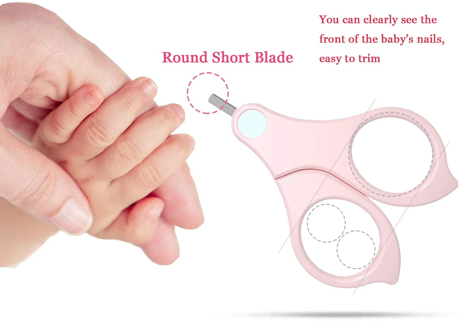 Baby Grooming Kit - Includes Nail Clipper, File, Tweezer with Cute Owl Case - Pink - New - Image 2