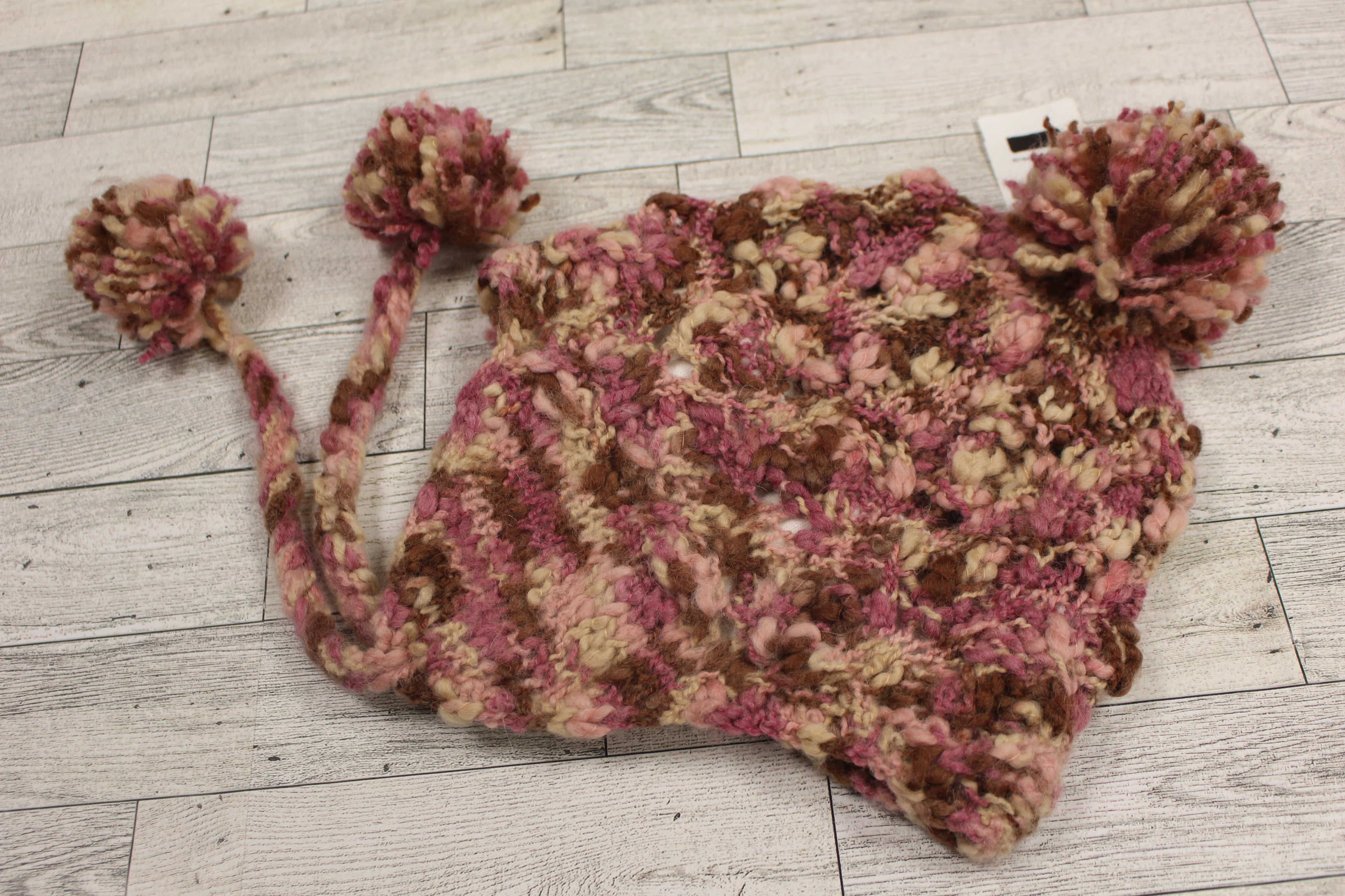 Bass Pro Shop Hand Knit Ear Hat Beanie Hat - Rose - One Size - New - Image 2