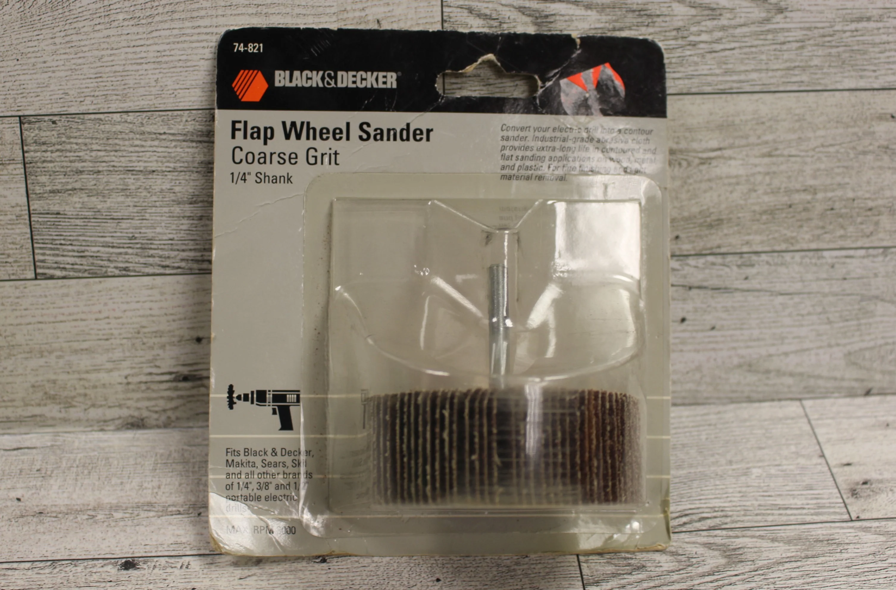 Black & Decker Flap Wheel Sander - Coarse Grit - 1/4" Shank - 74-821 - New