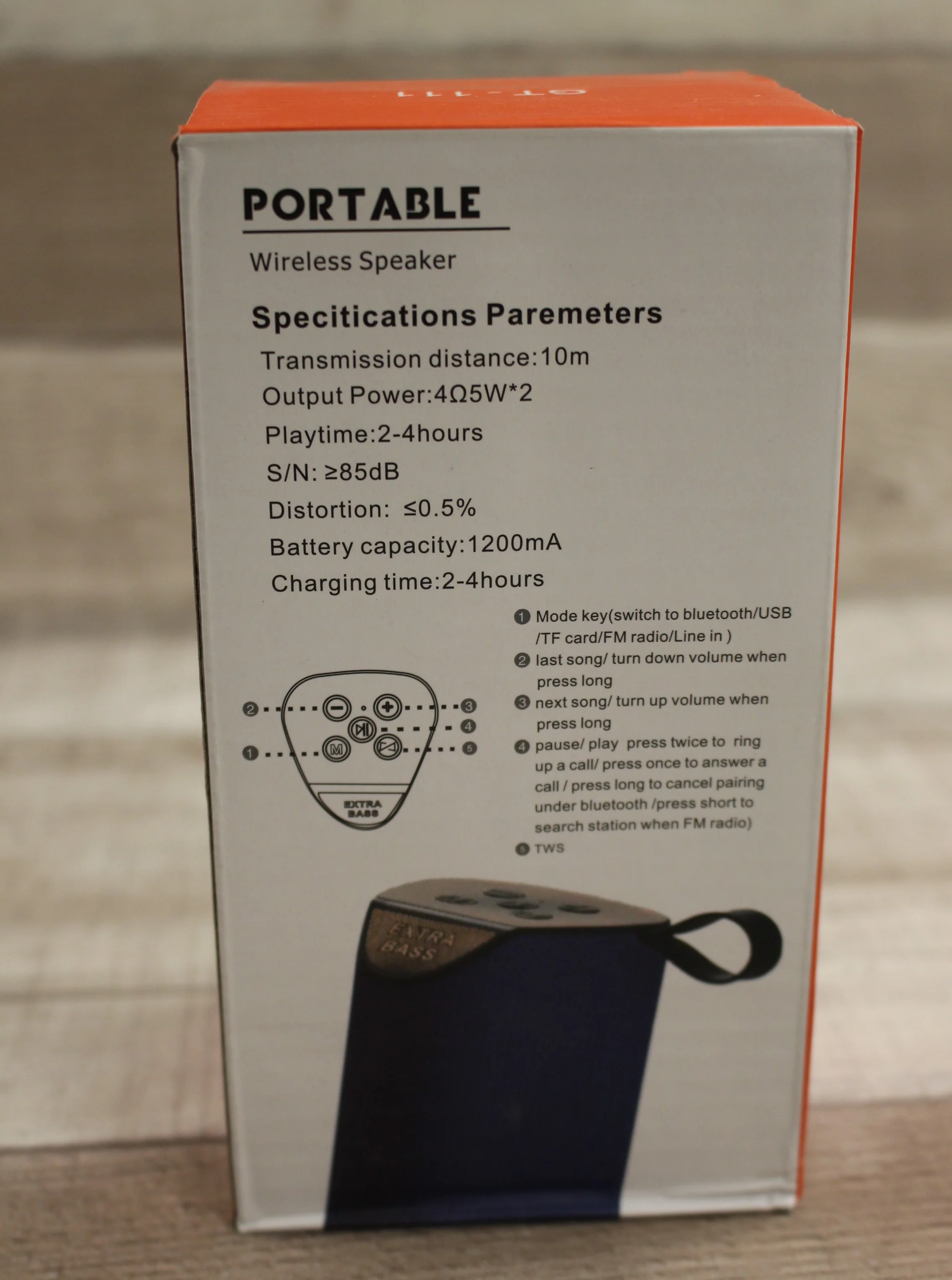 Bluetooth Portable Wireless Speaker - GT-111 - Various Colors - New - Image 2