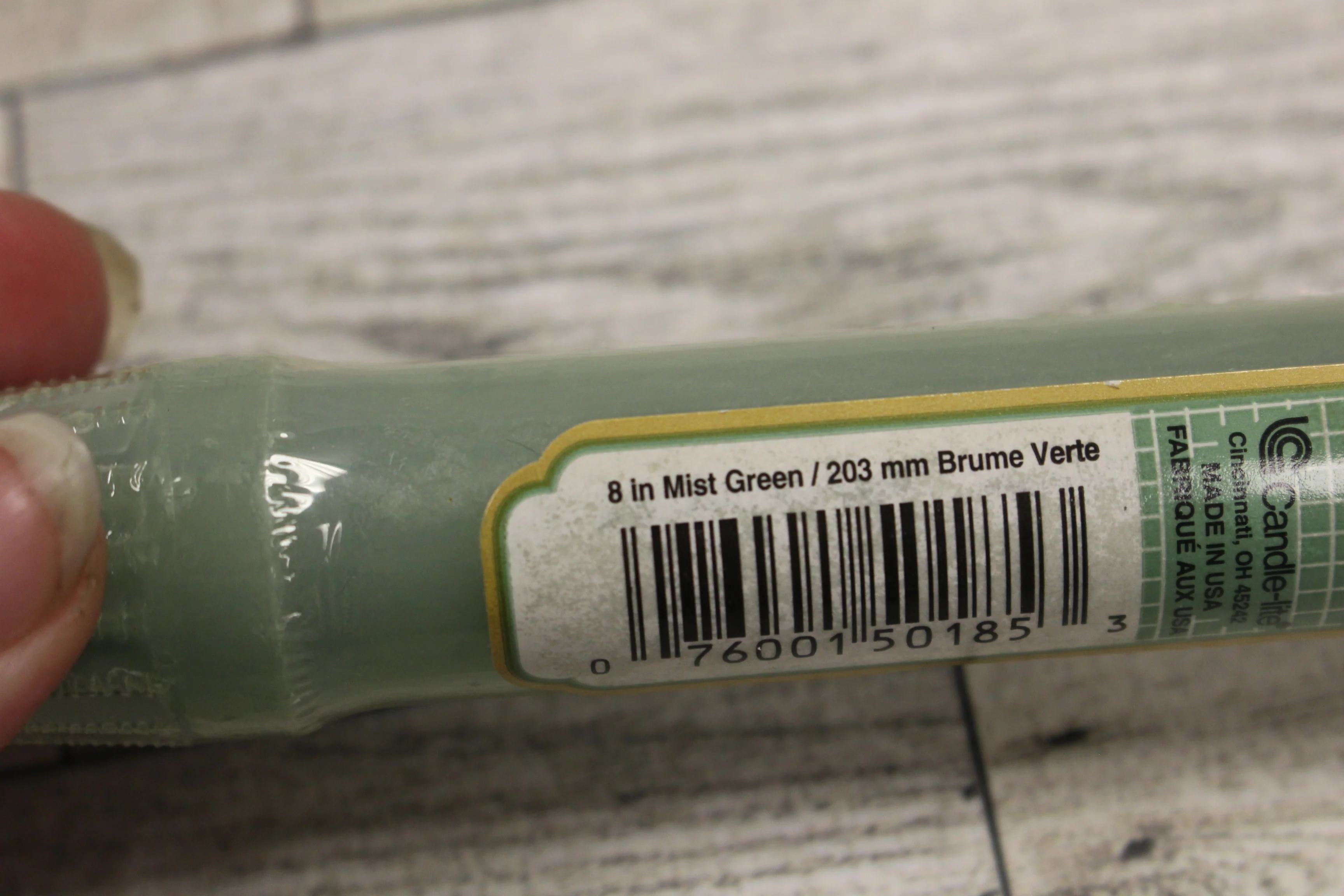Bougie Formelle 8" Taper Candle - Mist Green - New - Image 2