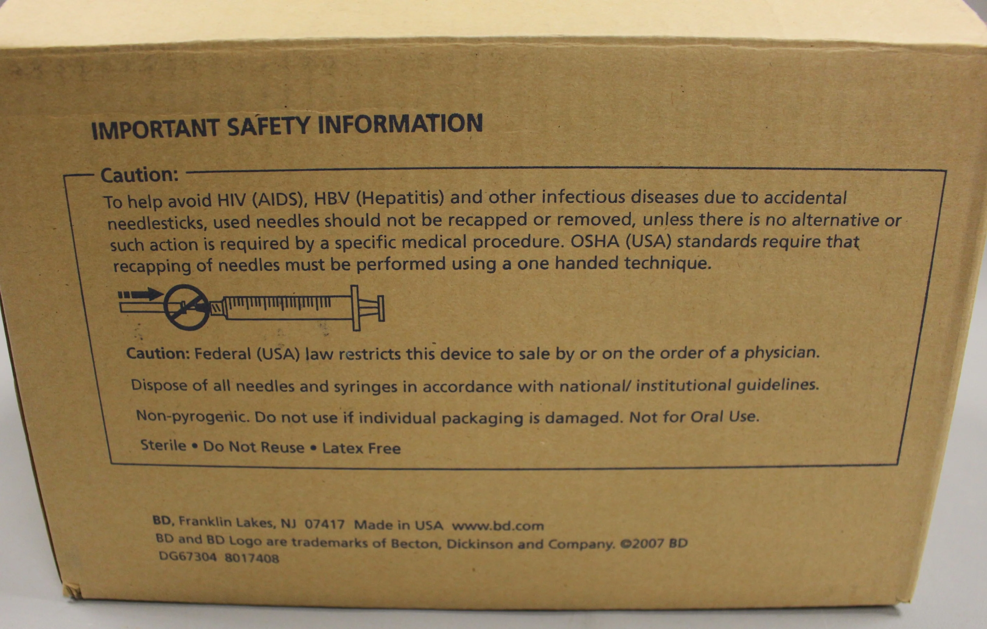 Box of 100 - BD 10mL Control Hypodermic Syringe, Luer-Lok, New - Image 5