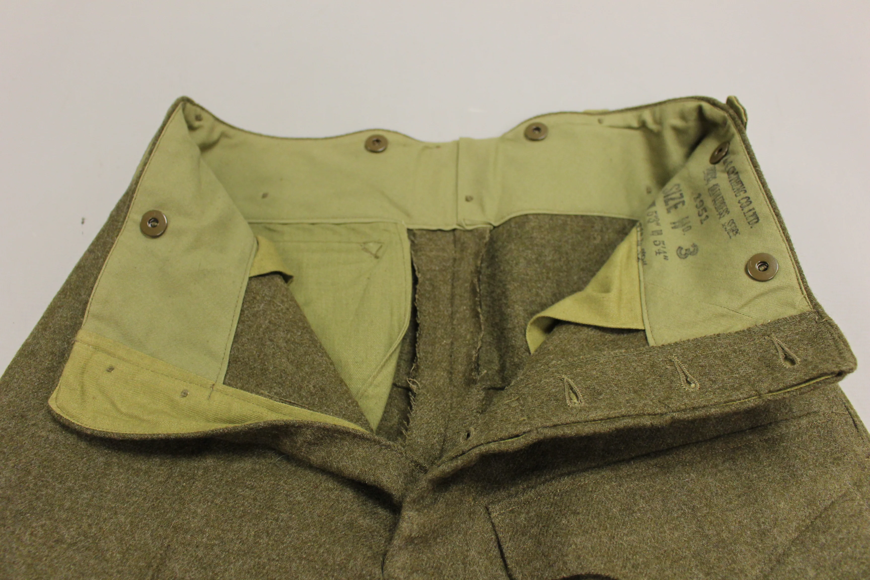 British 1951 Battle Dress Serge Trousers - Size. No 3 - Used - Image 6