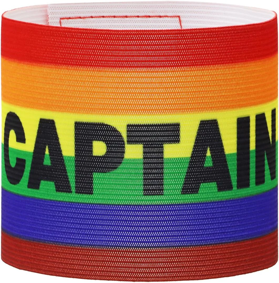 Captain Rainbow Armband - 3.5x11.8" - Leader - Soccer Basketball School Teams