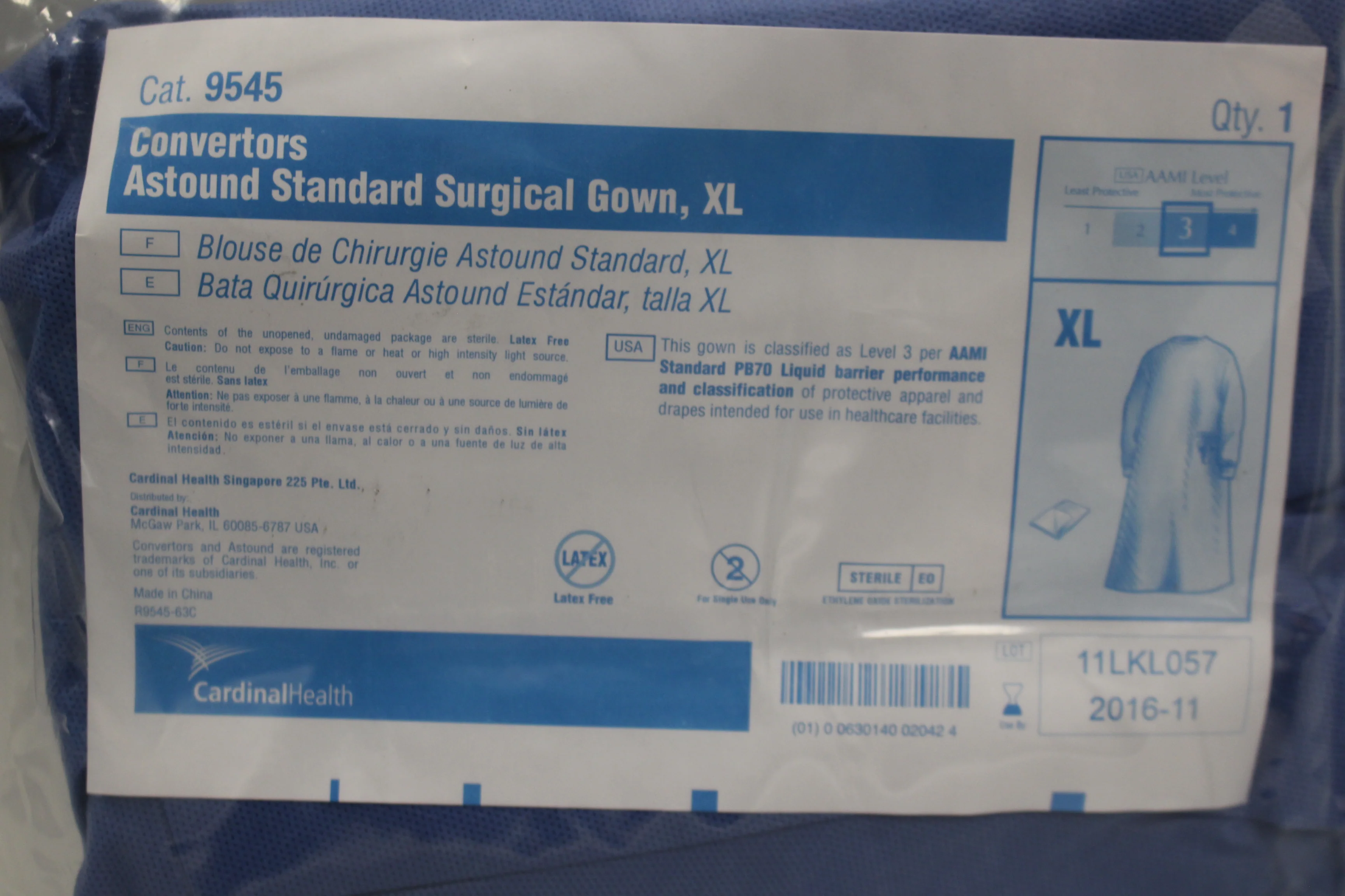 Cardinal Health Convertors Astound Standard Surgical Gown - XL - New Expired - Image 2