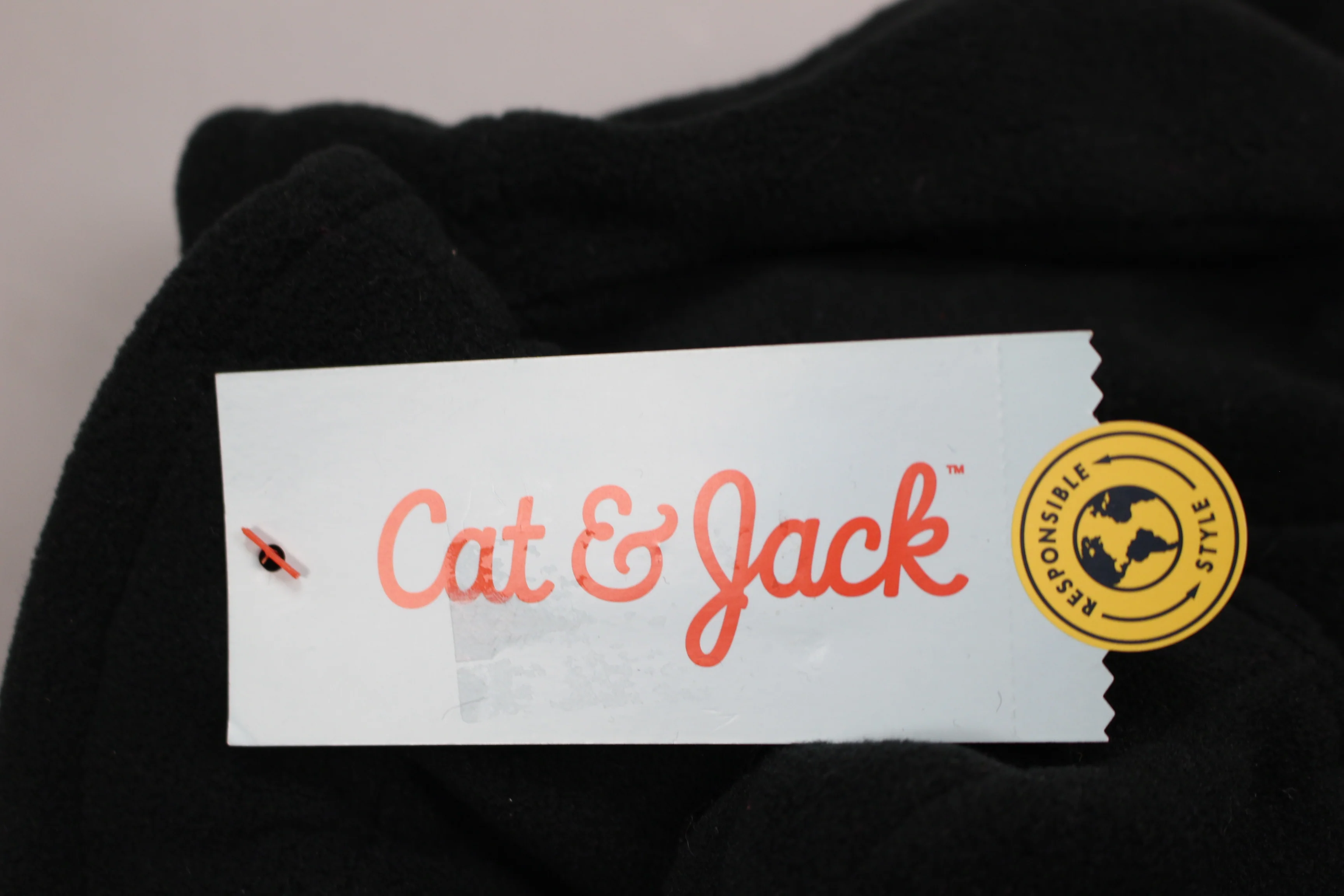 Cat & Jack Kids Fingerless Fleece Mittens - Black - Size: 4-7 - New - Image 3