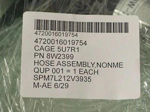 Caterpillar Hydraulic Suction Hose Assembly, PN 8W-2399, 4720-01-601-9754, New - Image 2