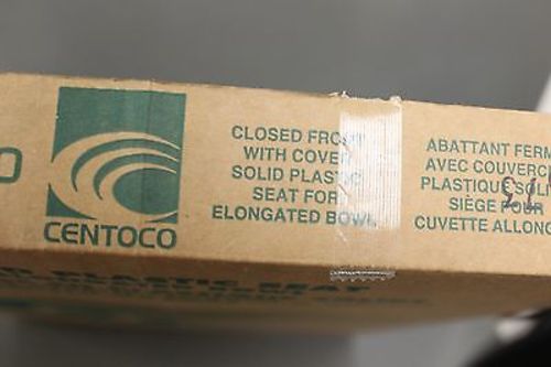 Centoco Solid Plastic Toilet Seat for Elongated Bowl - White - 1600 - New - Image 6