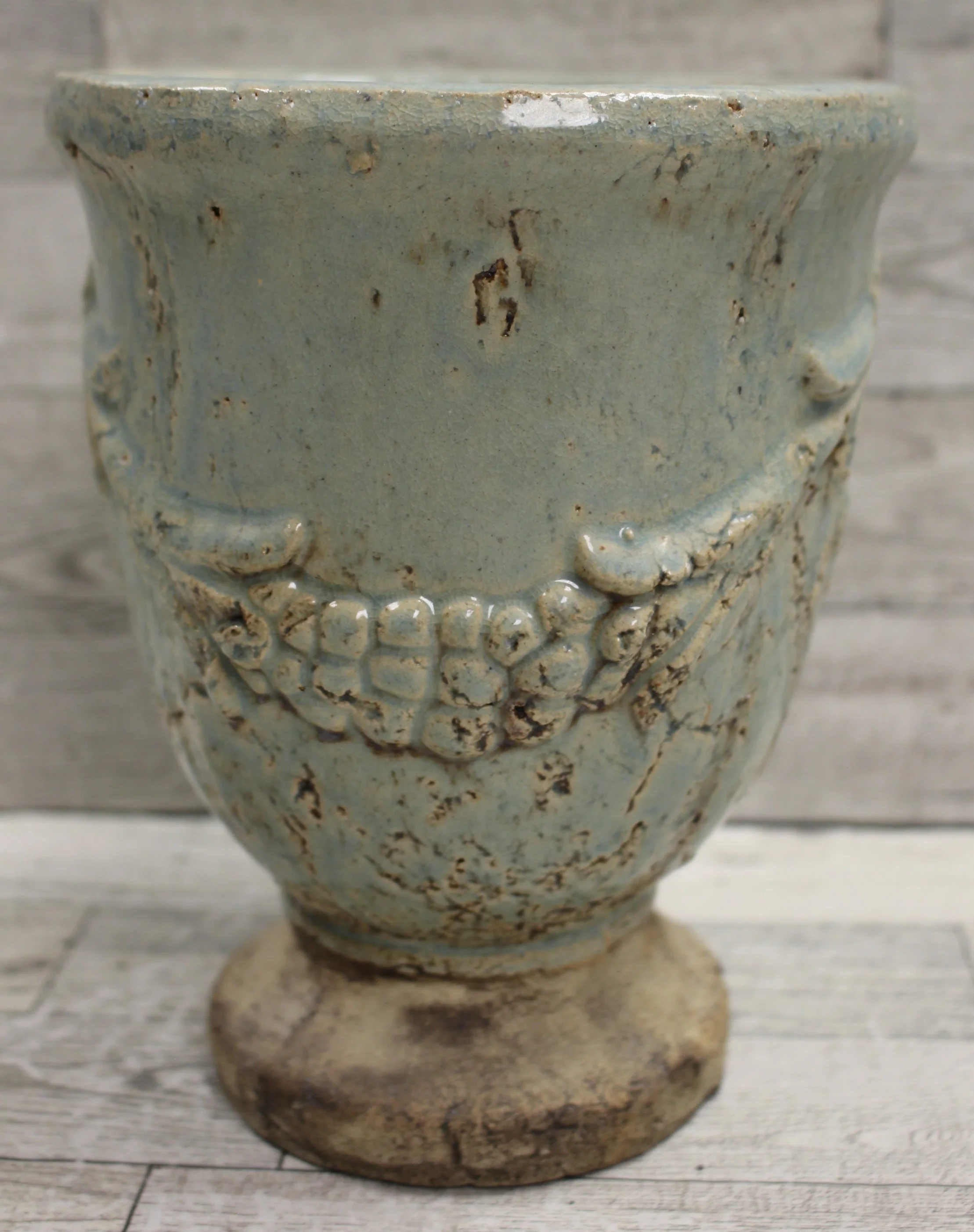 Ceramic Flower Pot - 7 3/4" tall - Used