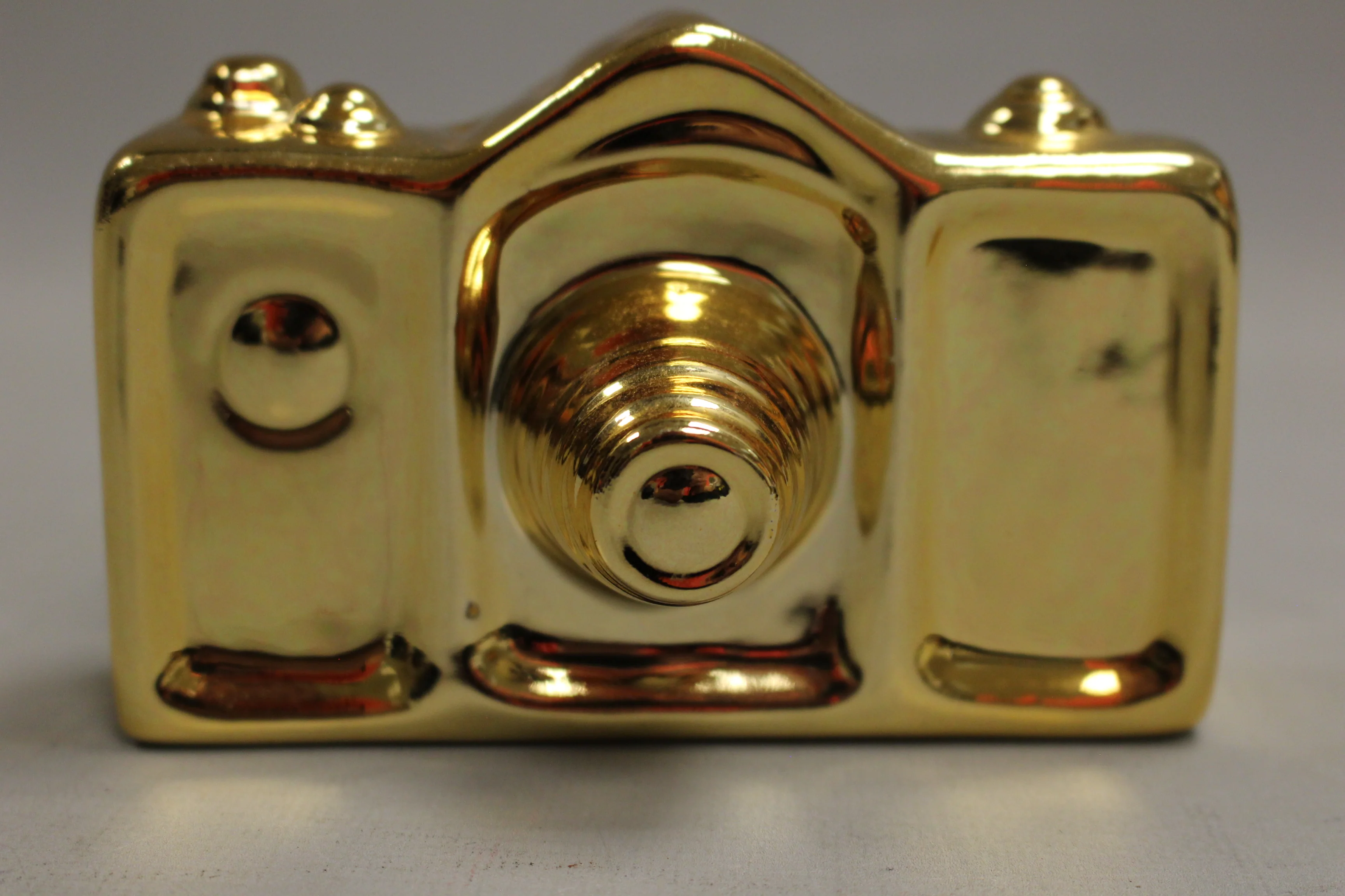 Ceramic Gold Camera for Home Decor - Used