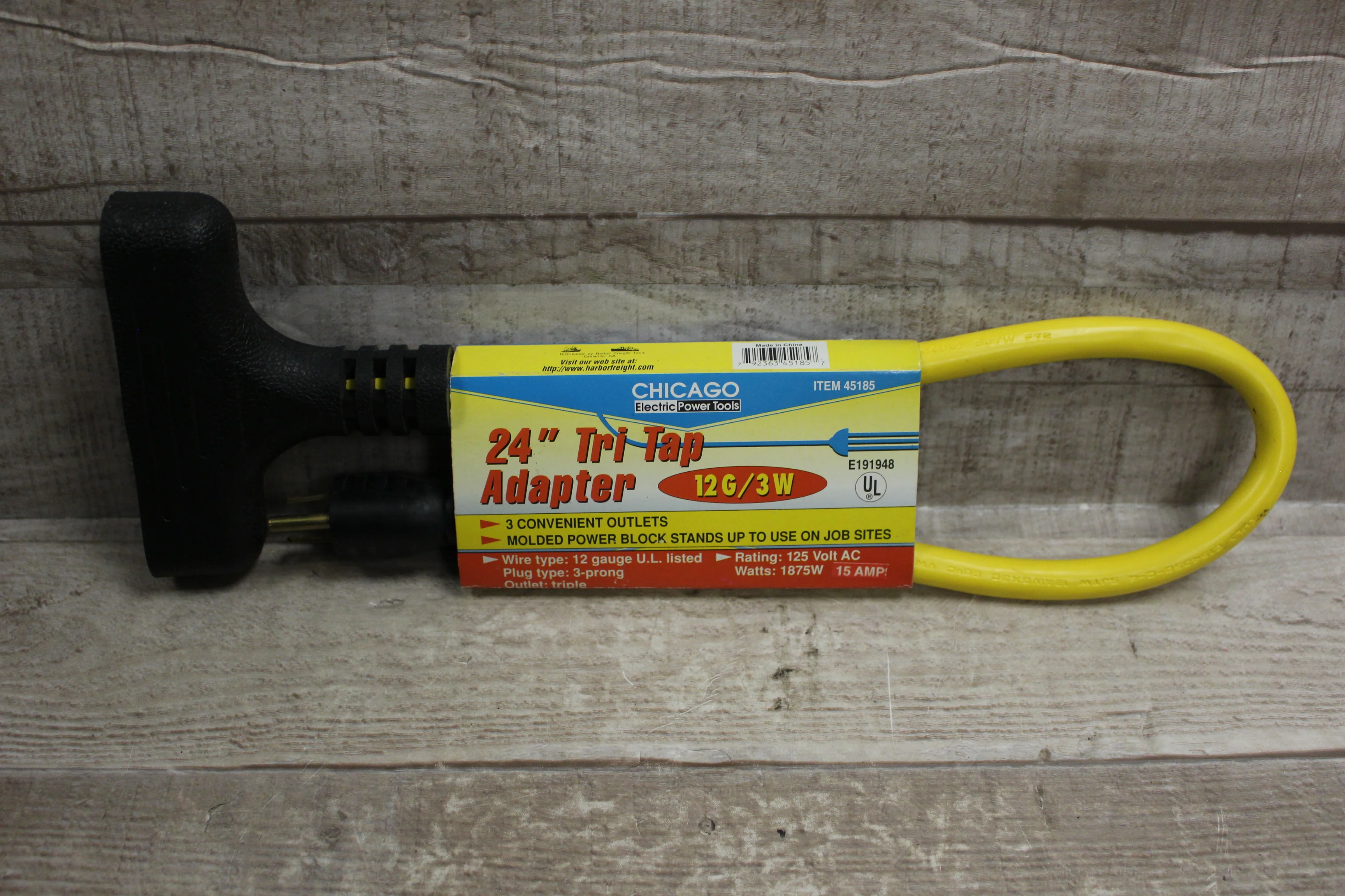Chicago Electric Power Tools 24" Tri Tap Adapter -New