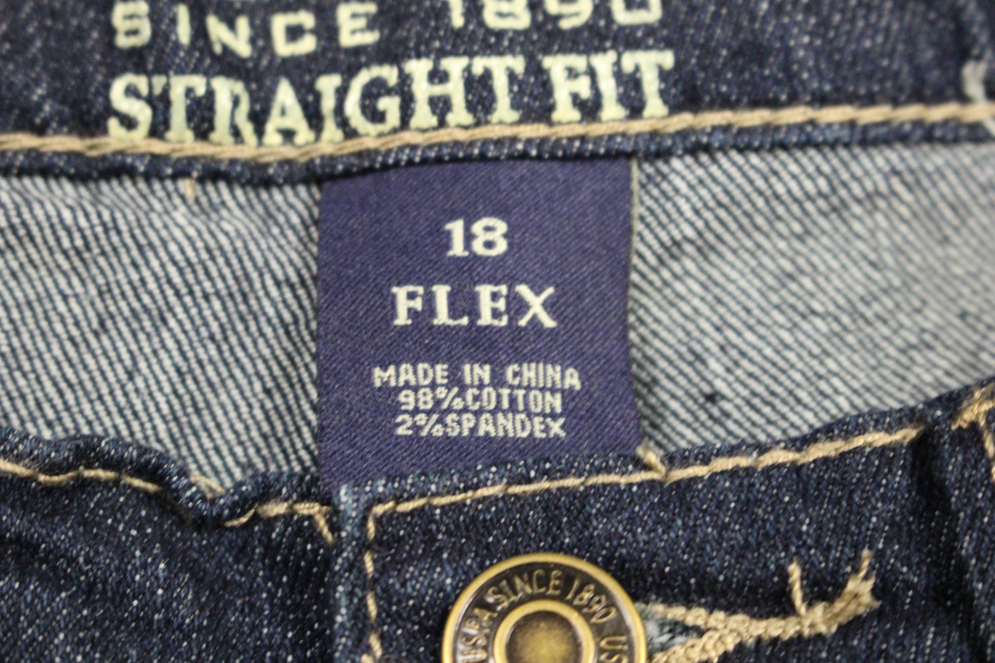 Children's Classic US Polo Assn Five Pocket Flag Jean - Straight Fit - Size: 18 - New - Image 2