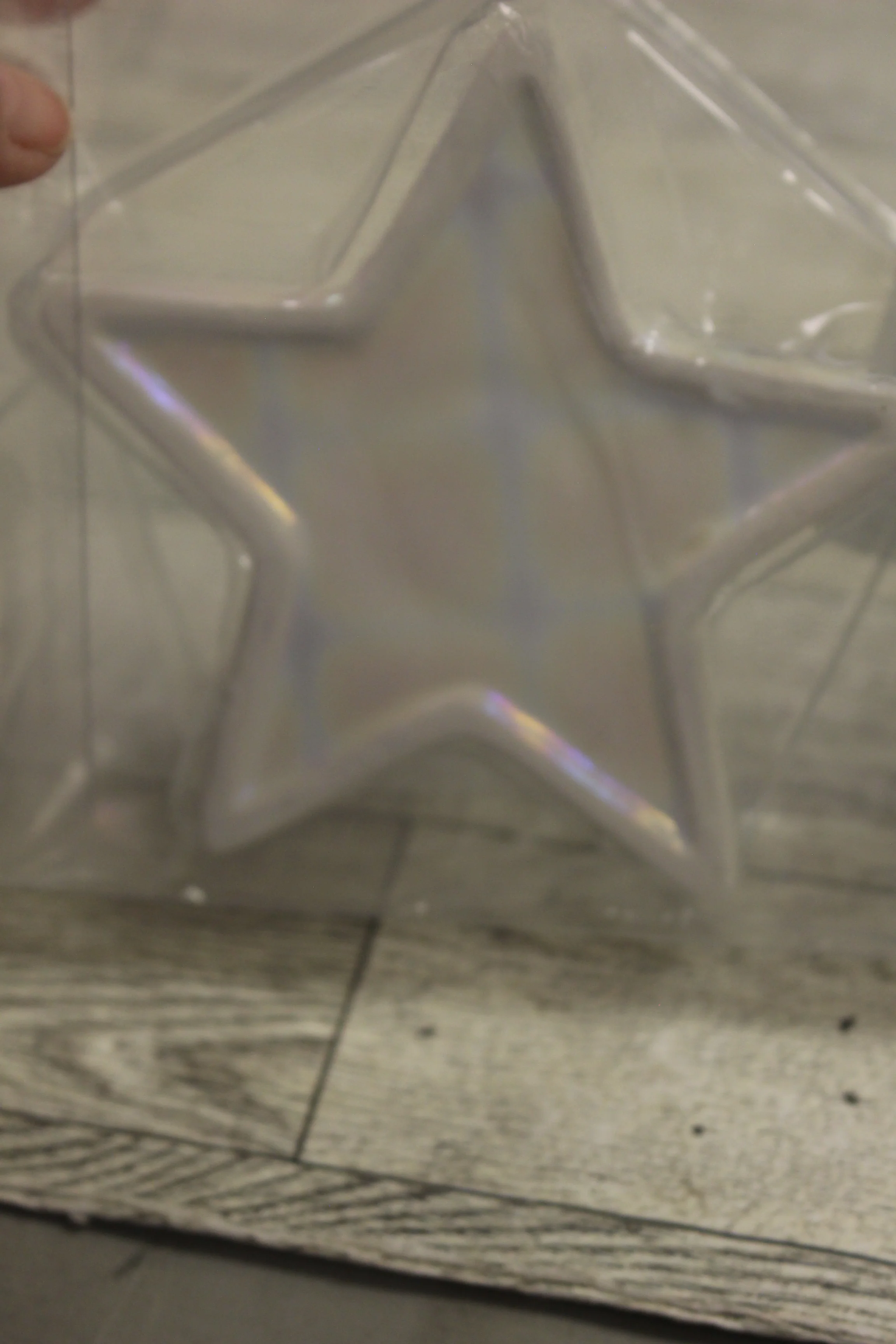 Christmas 2 Count Star Shaped Ceramic Taper Candle Holders - White - New - Image 3