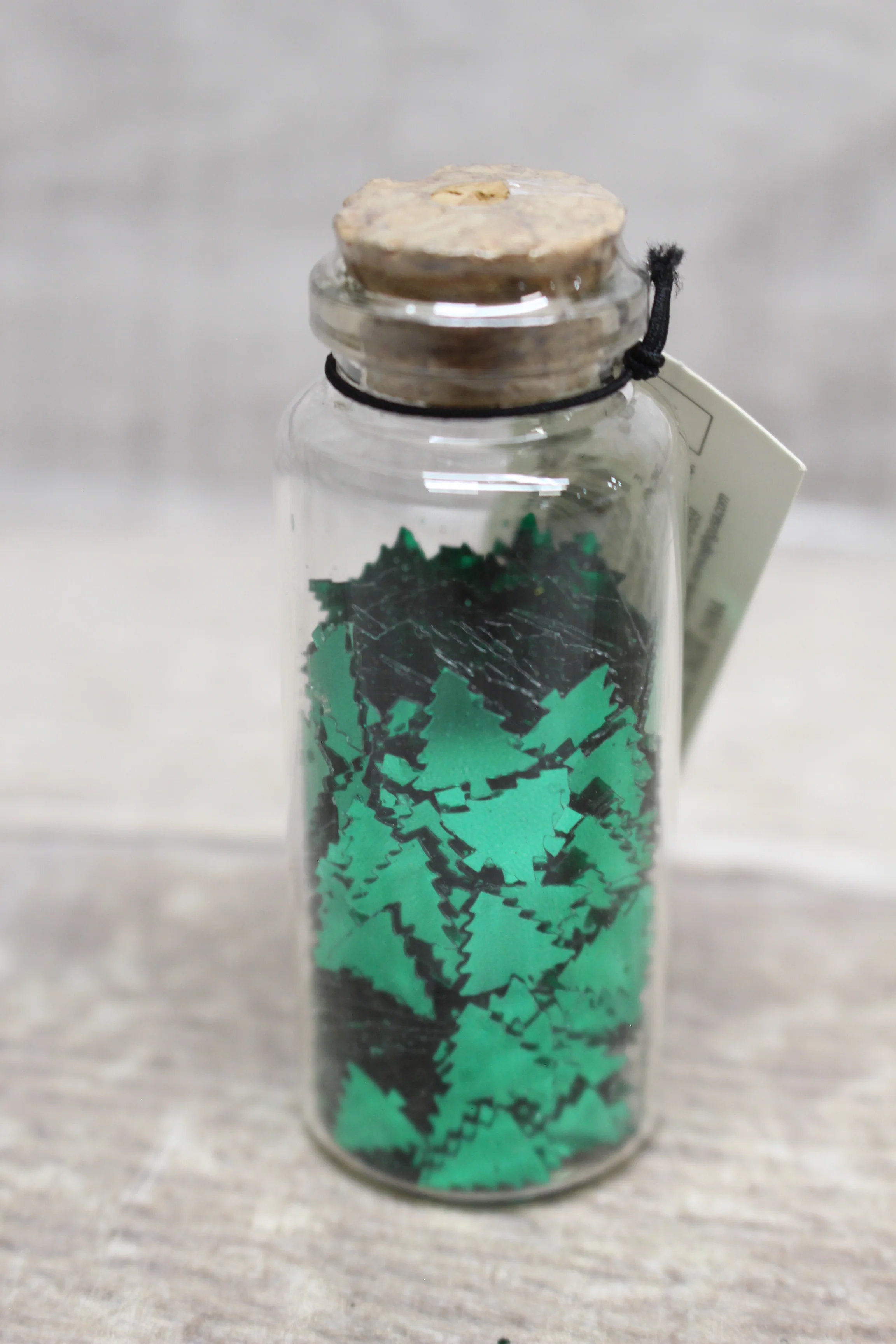 Christmas Tree Glitter In Glass Bottle For Projects Holiday Season -New - Image 2
