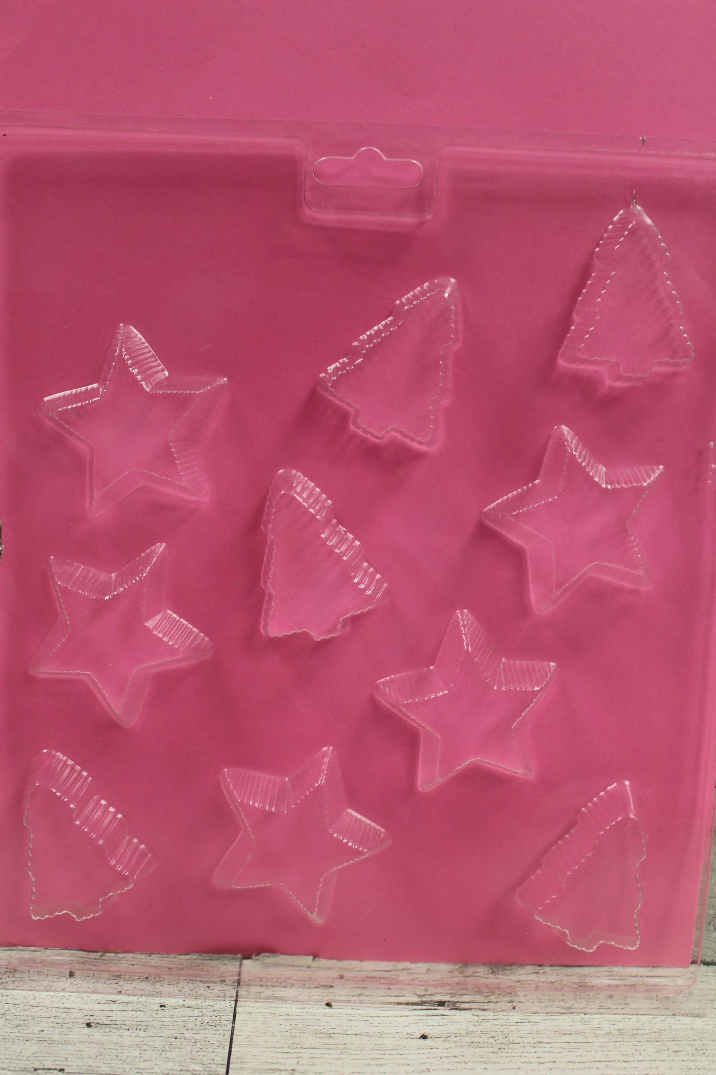 Christmas Trees and Stars Candy Mold - Plastic - Used - Image 2