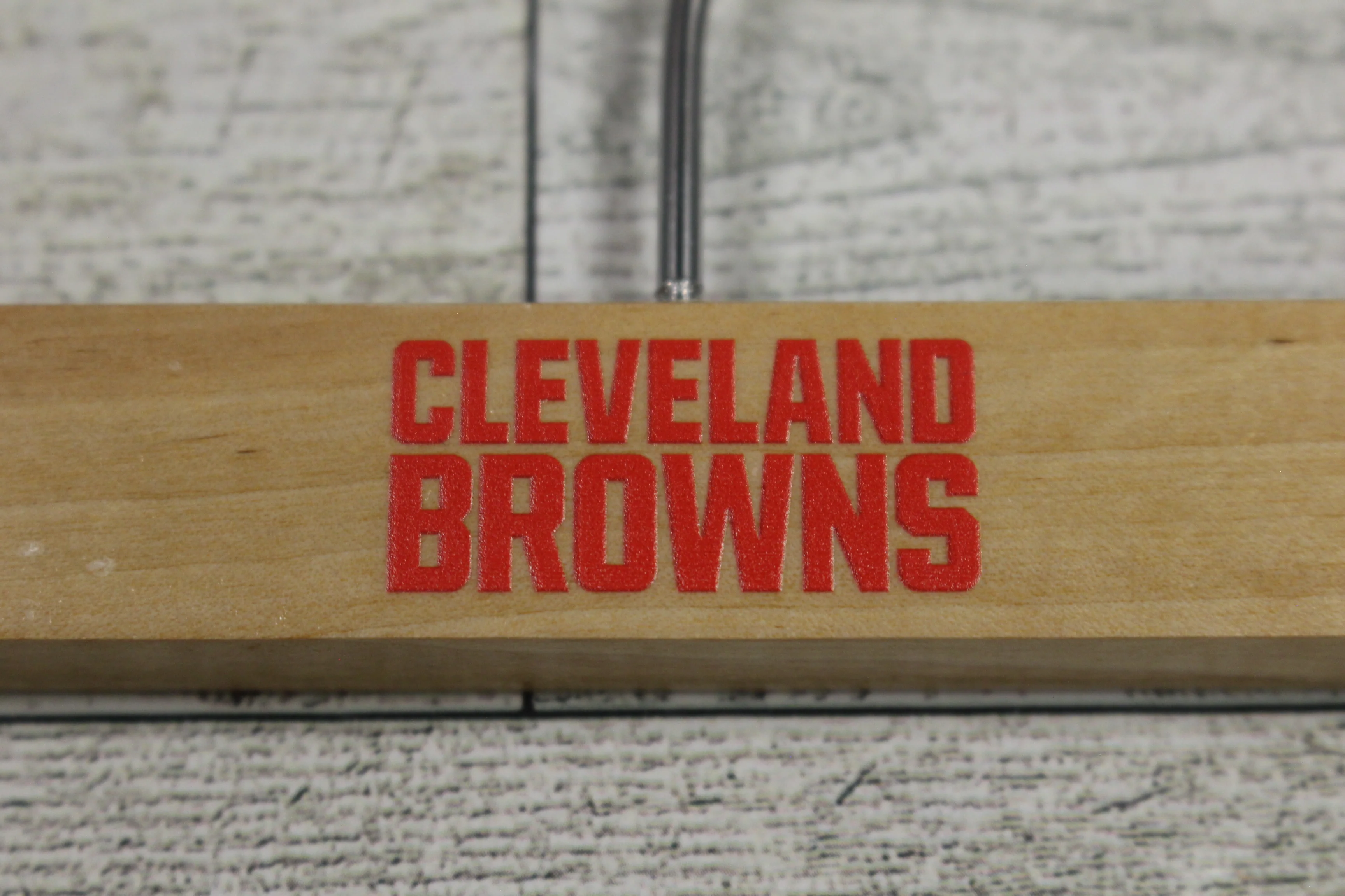 Cleveland Browns Wooden Pant Hanger - Used - Image 2