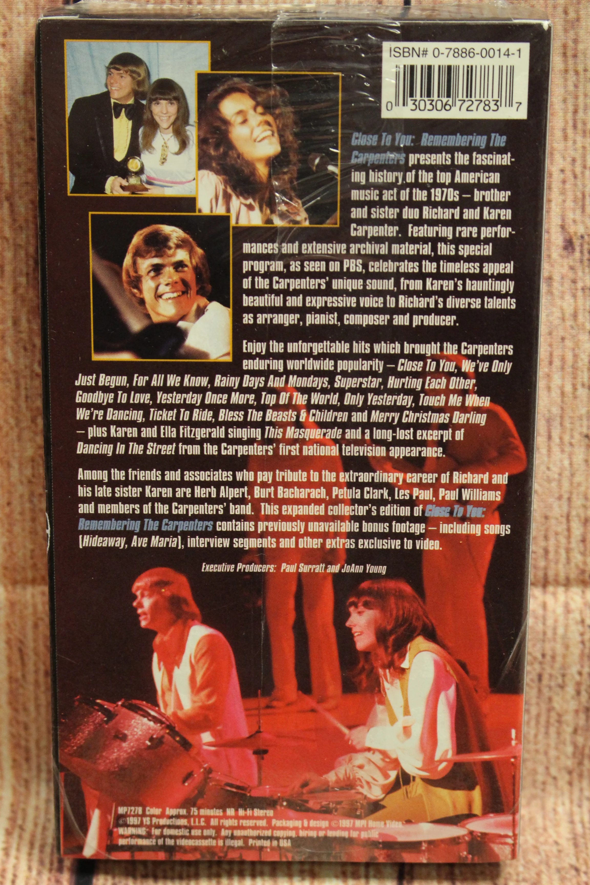 "Close To You: Remembering the Carpenters" VHS Tape - New - Image 2
