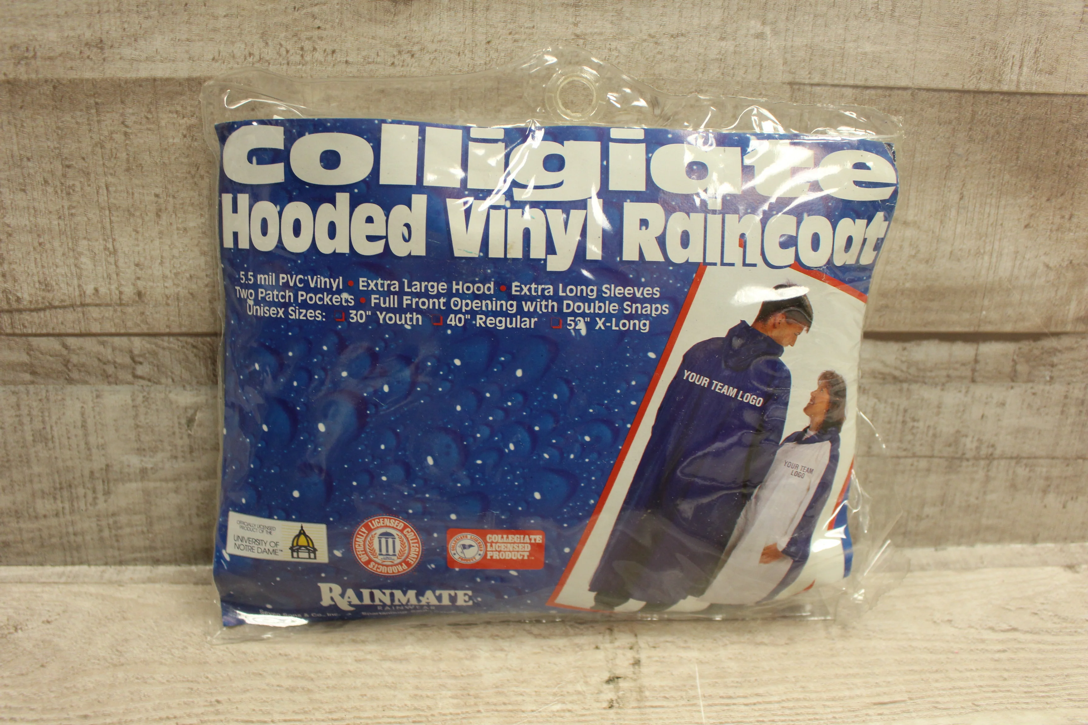 Collegiate Marshall Athletics The Herd Hooded Vinyl Raincoat - Size Regular -New - Image 2