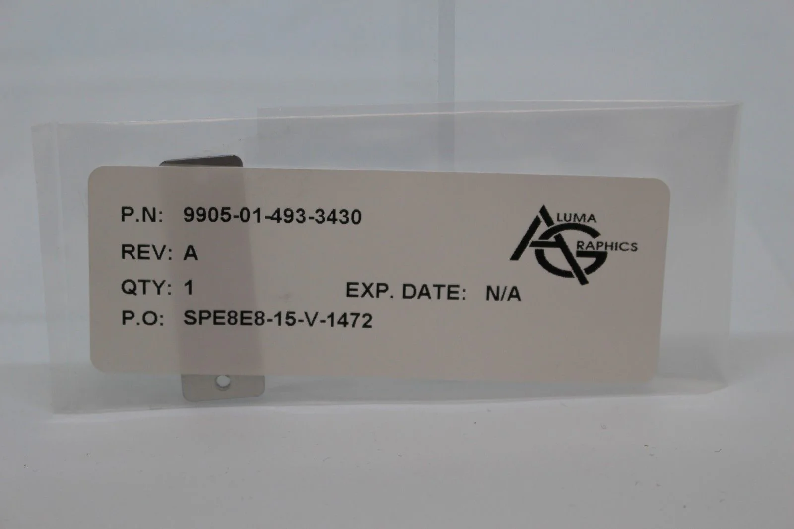Coolant Pump Assembly Identification Plate, 9905-01-493-3430, 6934997, New - Image 3