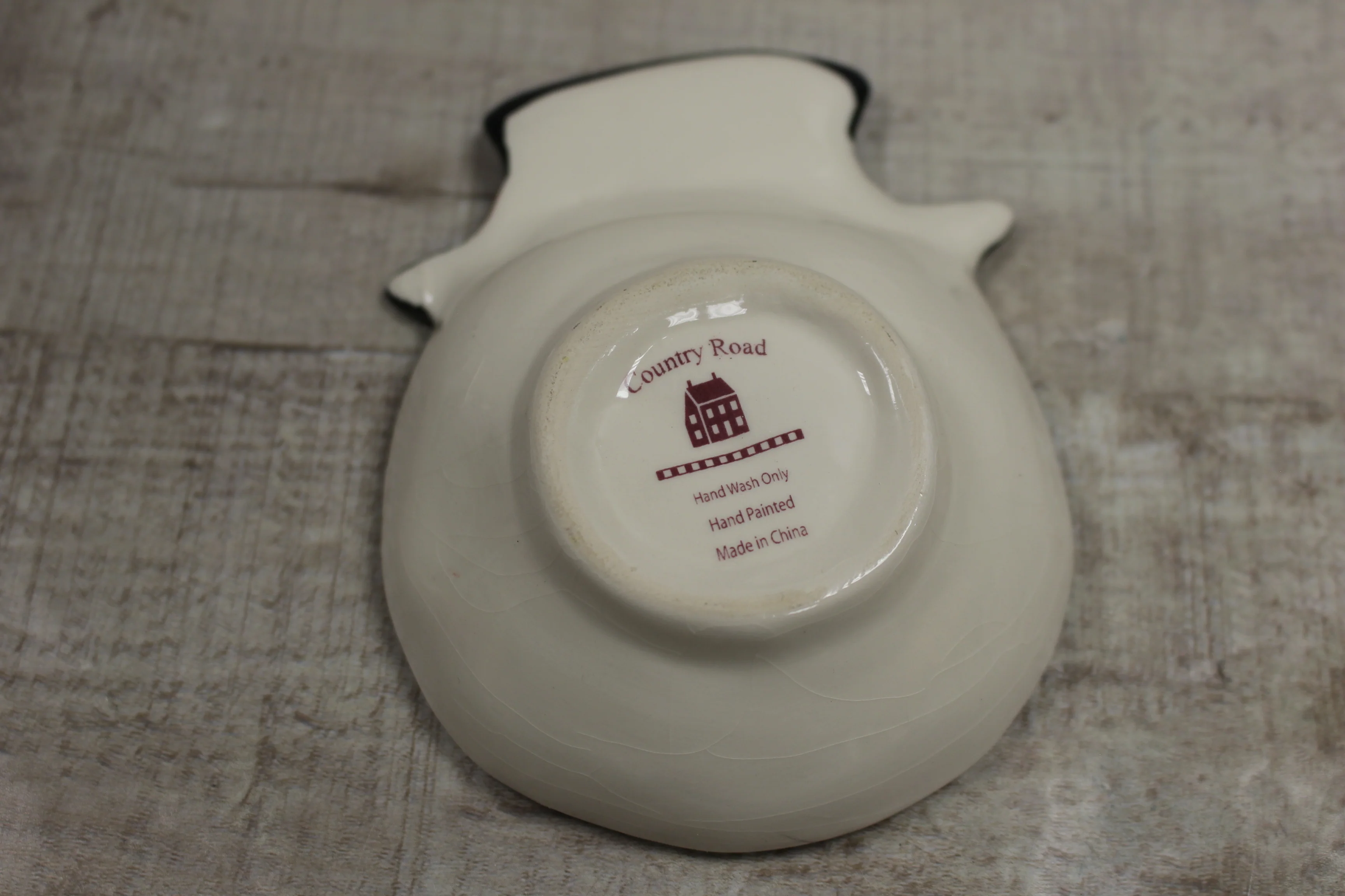 Country Road Snow Man Display Dish Set Of 2 -Used - Image 3