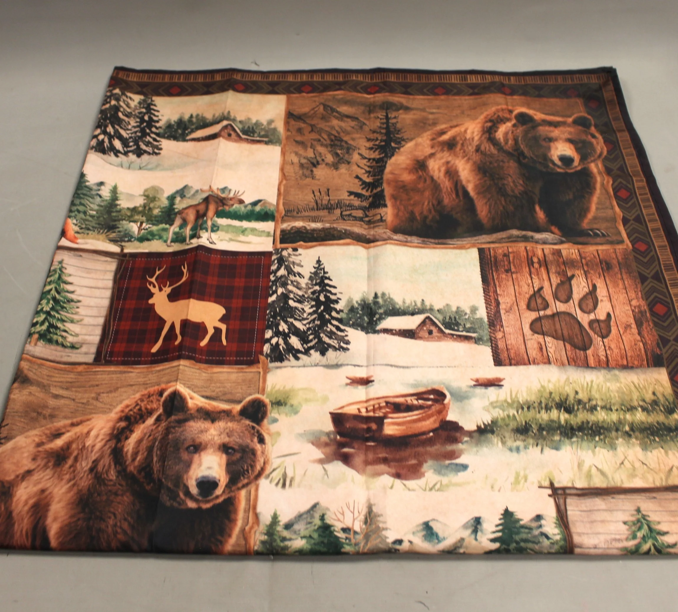 Country Wildlife Wall Hanging Decor - 54" x 54" - New