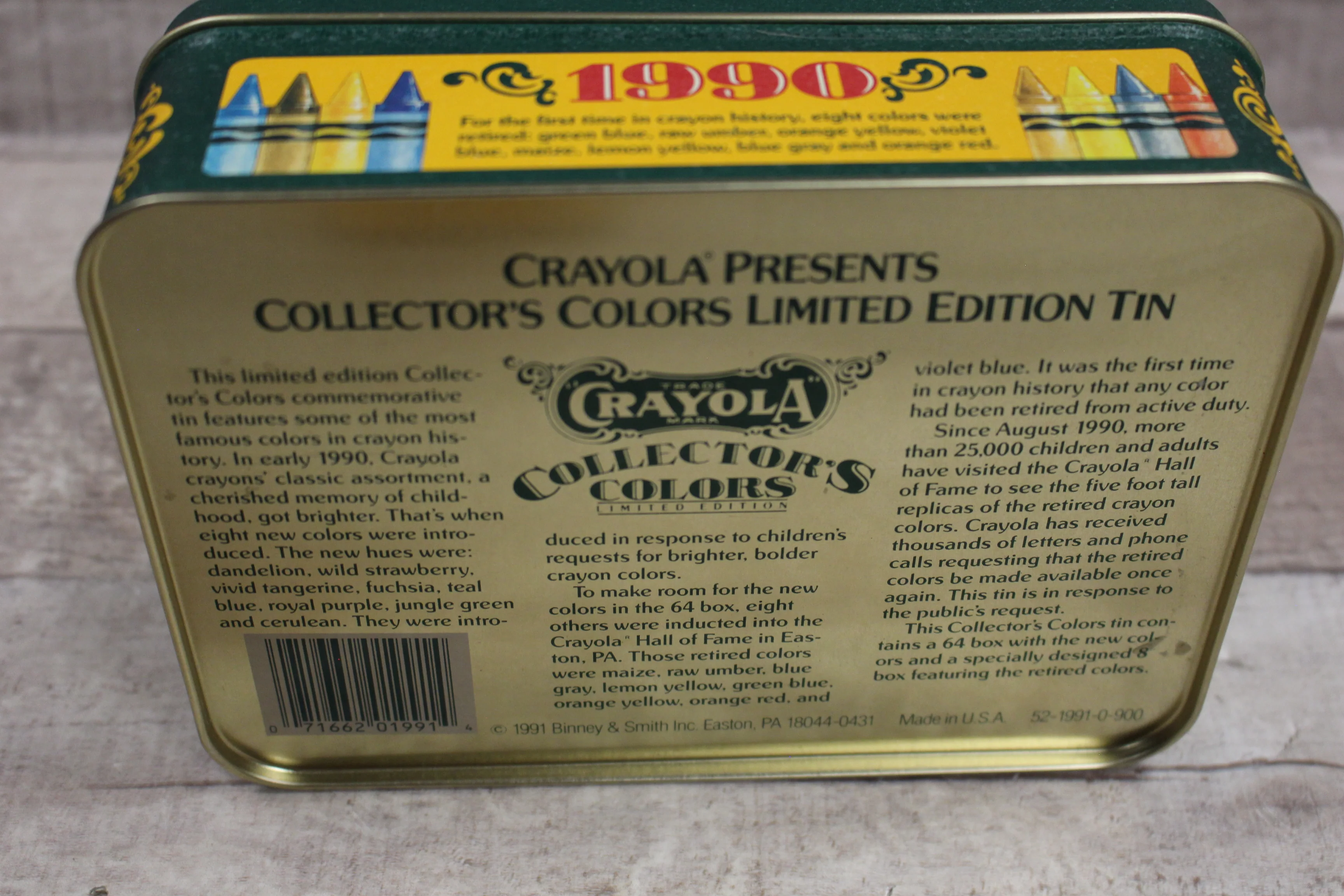 Crayola Collectors Colors Tin With Crayons -Used - Image 3