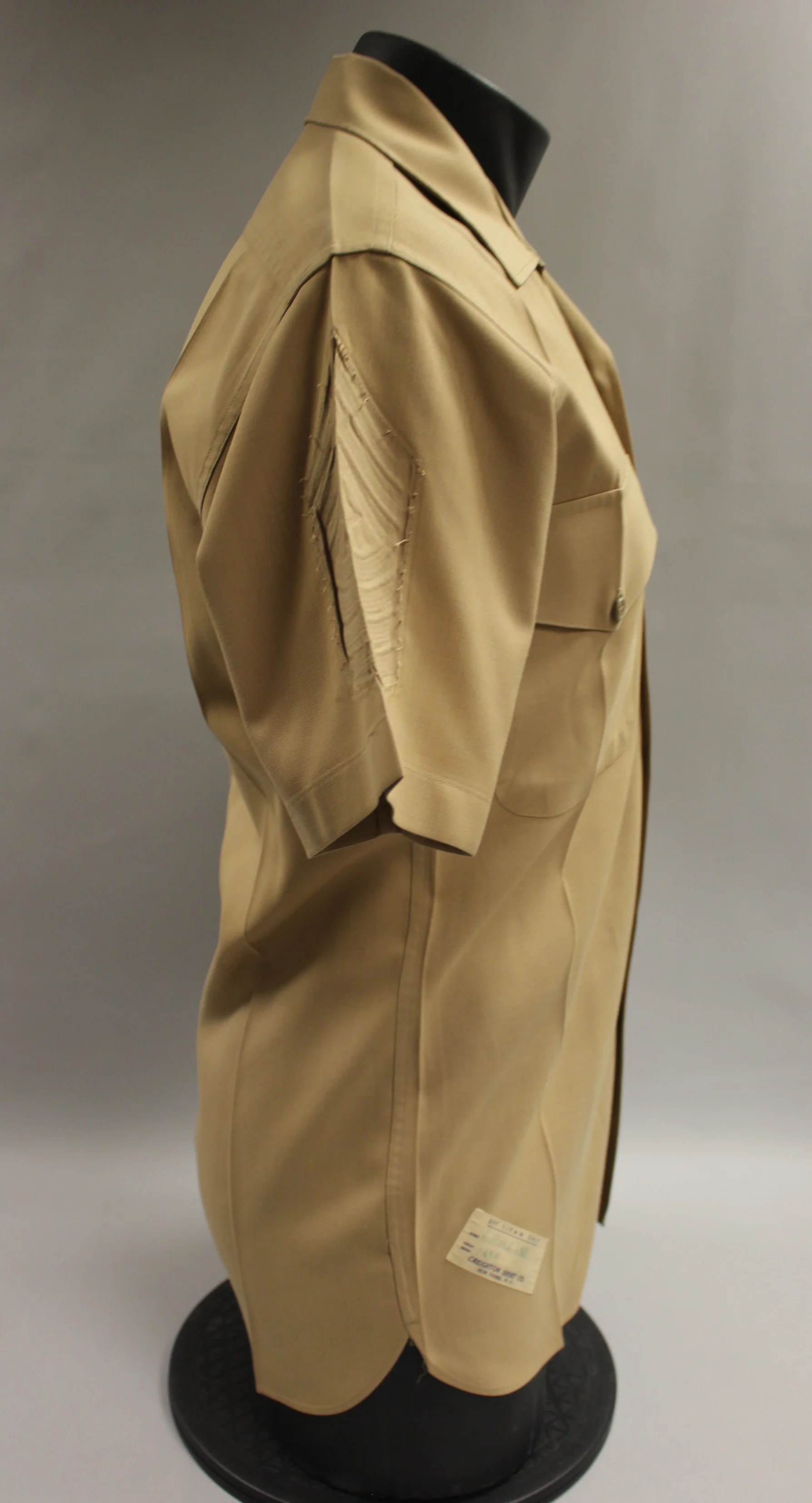 Creighton Marine Khaki Short Sleeve Button Up Shirt - Large (16-16.5) - Used - Image 4