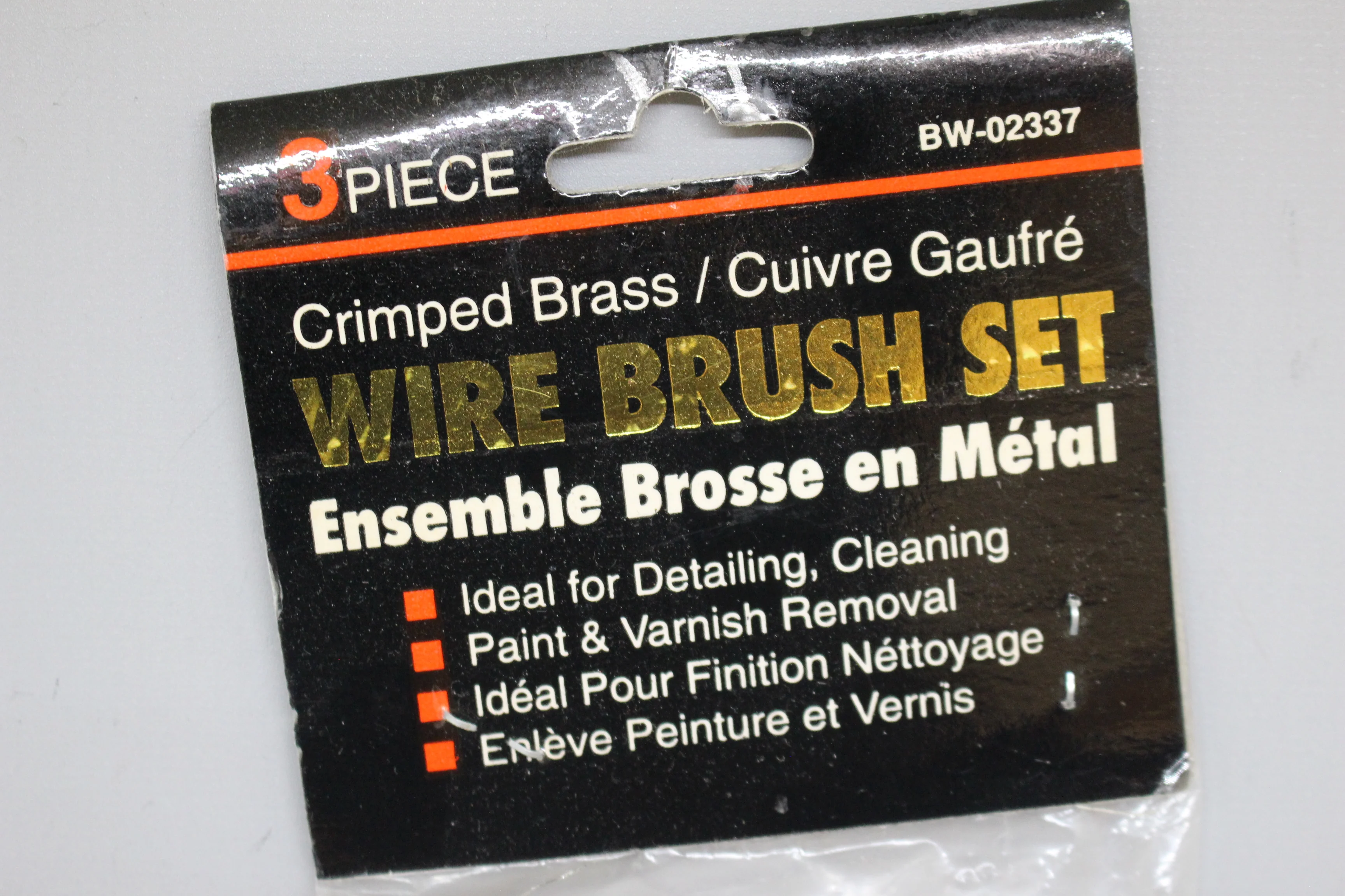 Crimped Brass Wire Brush Set - 3 Piece - BW-02337 - New - Image 2