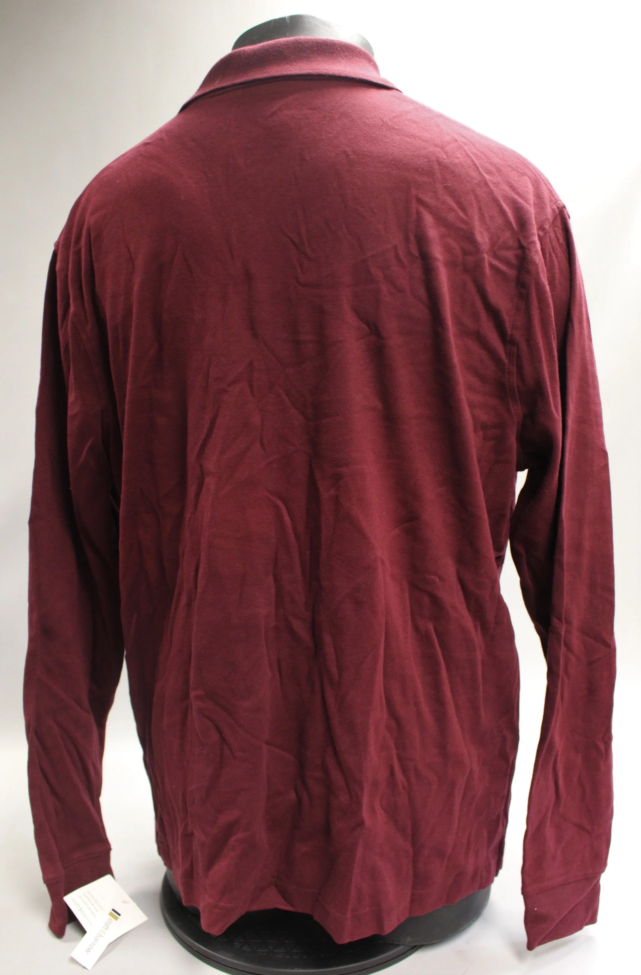 Croft & Barrow Men's Knit Polo, Size: Large, Burgandy, New! - Image 2