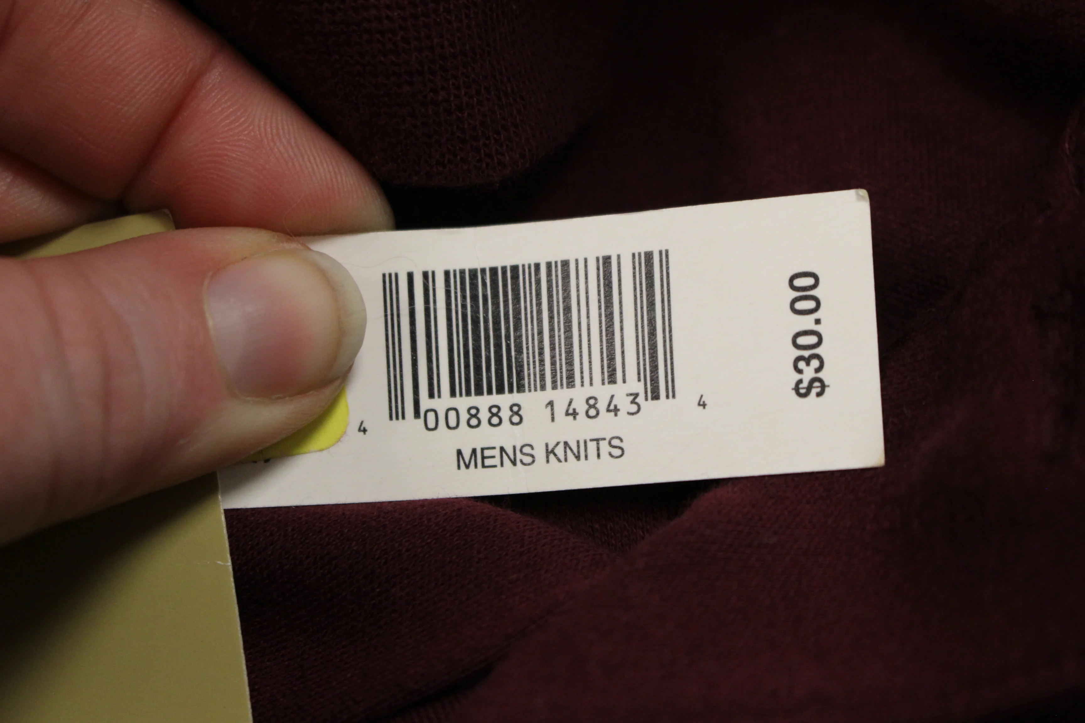 Croft & Barrow Men's Knit Polo, Size: Large, Burgandy, New! - Image 3