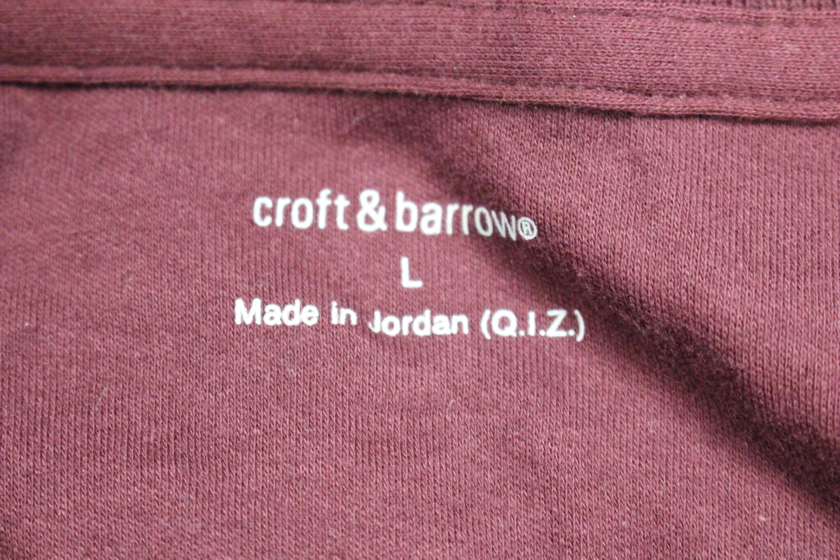 Croft & Barrow Men's Knit Polo, Size: Large, Burgandy, New! - Image 4