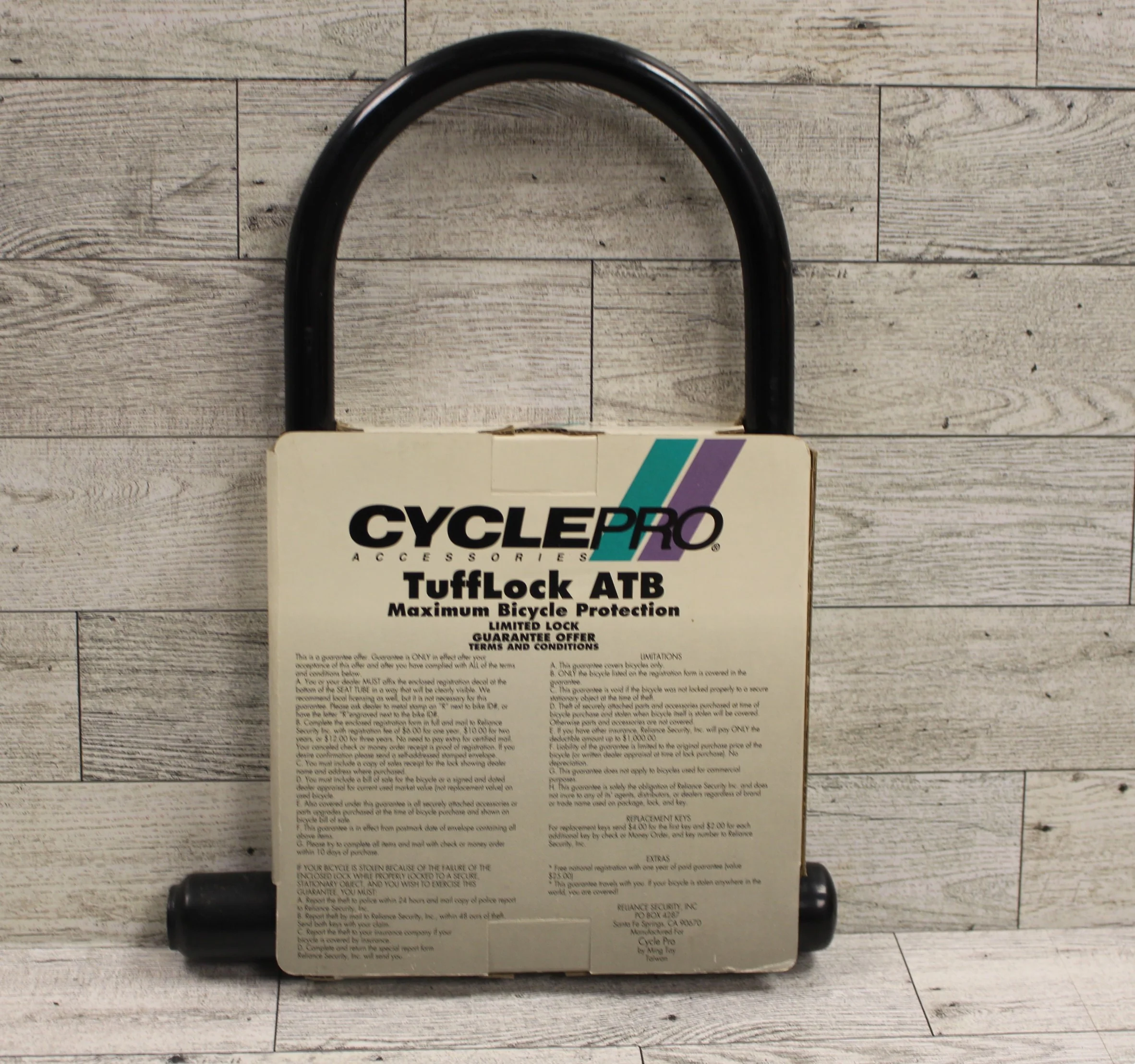 CyclePro ATB Bicycle Tuff Lock - P/N 80 10 003 - New - Image 2
